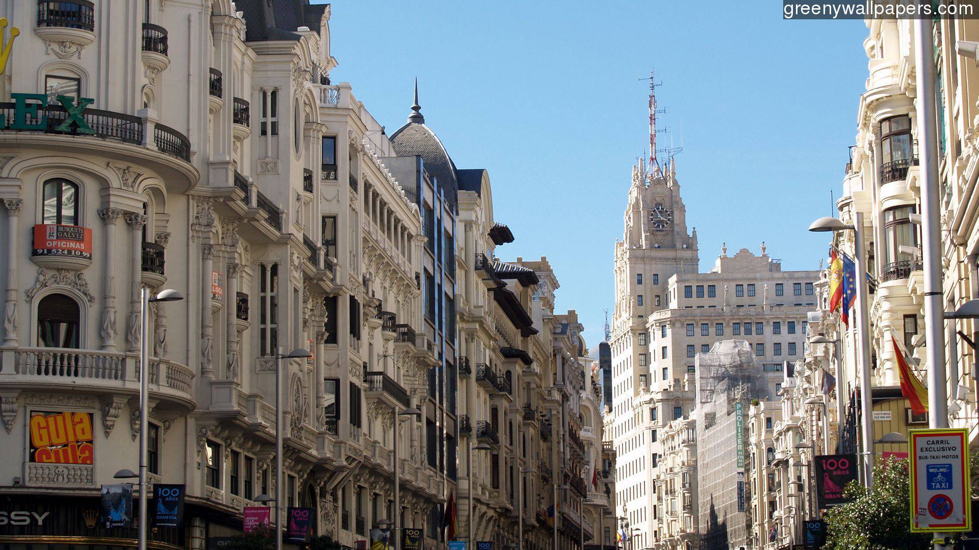 Madrid Building Spain City 1920x1080
