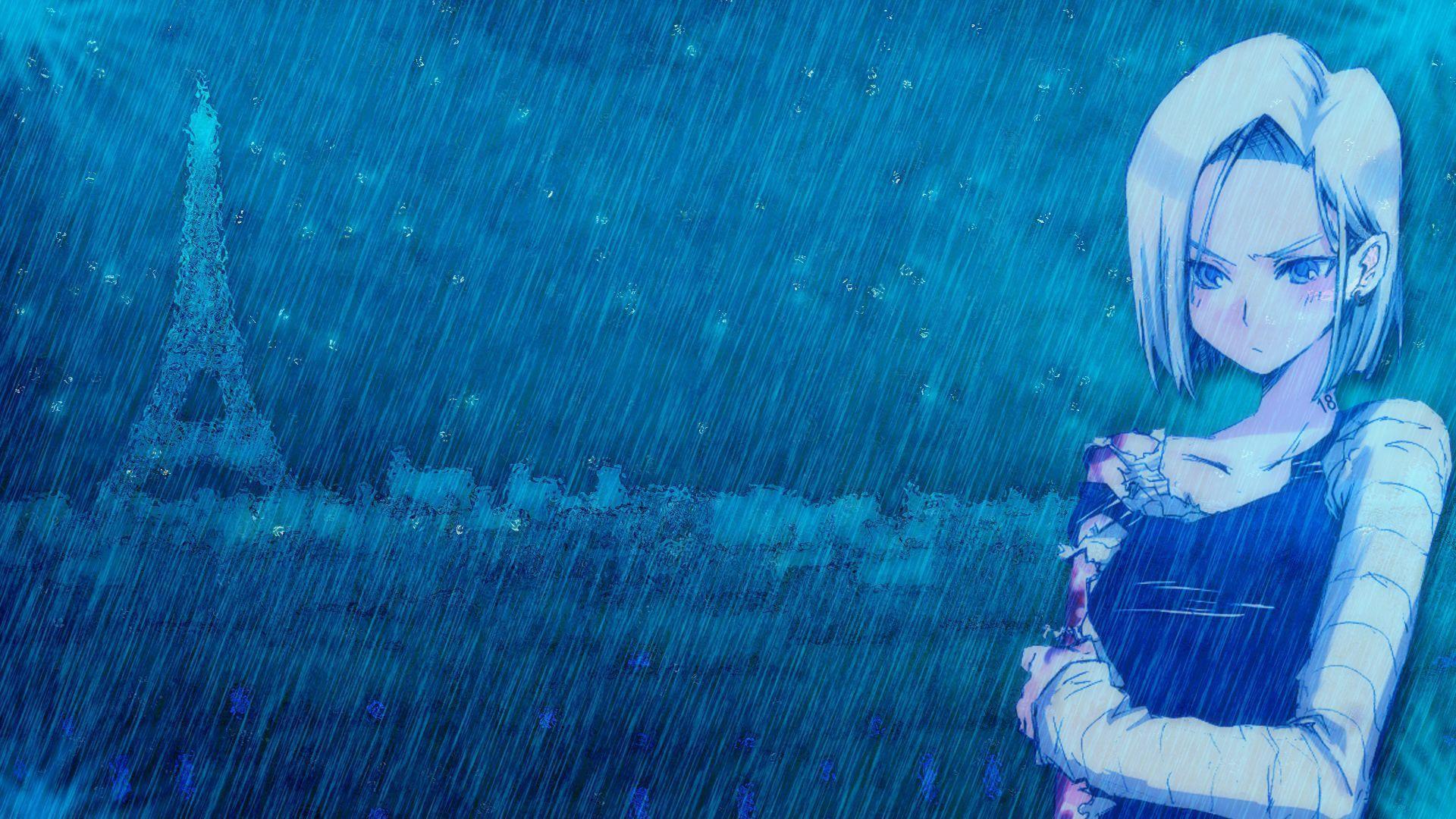 Android 18 rain wallpapers by MikeDarko