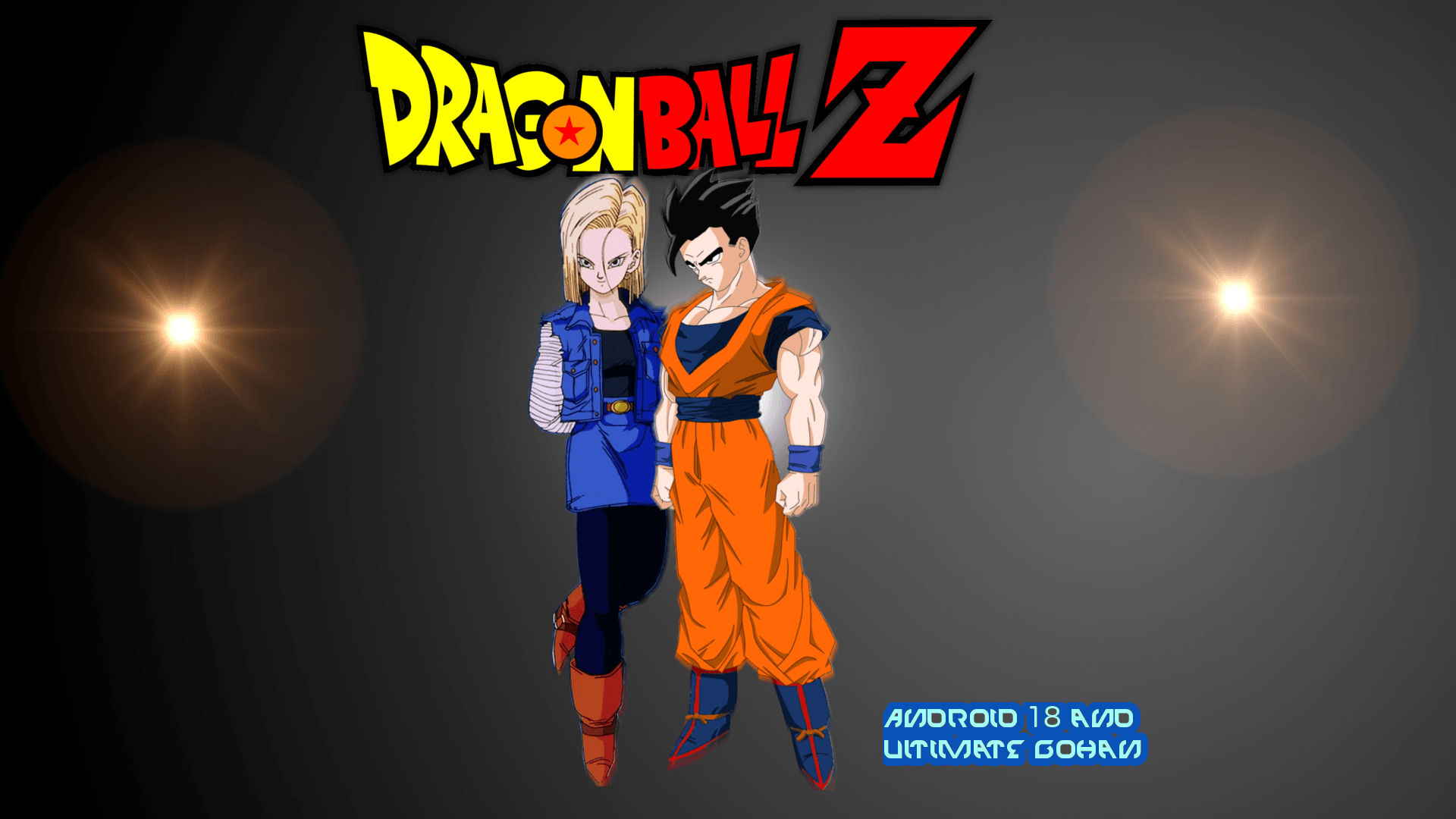 Android 18 and Ultimate/Mystic Gohan Wallpapers by DragonsWarth18