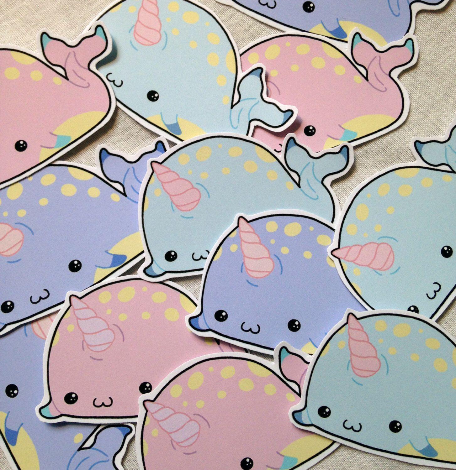 Cute Narwhal Pattern fabric by maribiscuits on Spoonflower