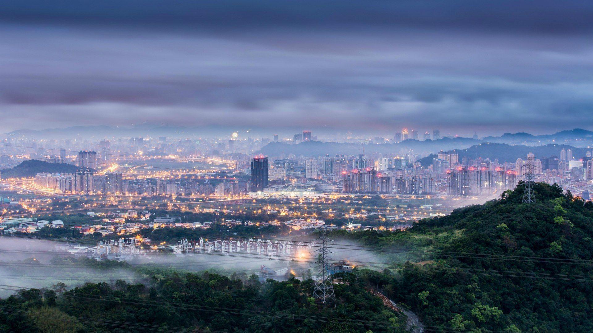Misty Taipei in Taiwan wallpaper and image