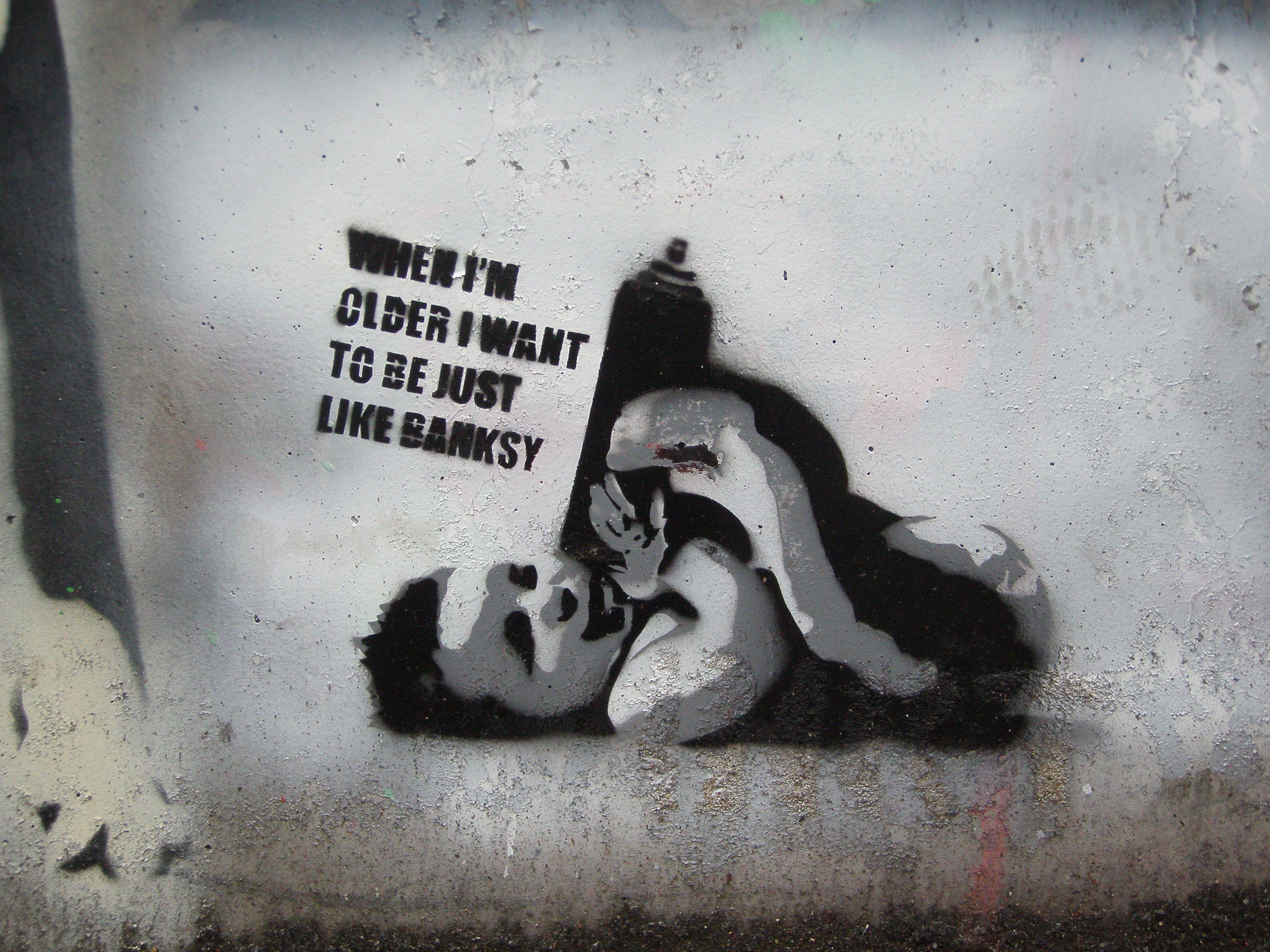 A Graffiti Tribute To Banksy HD Wallpaper. Background Image