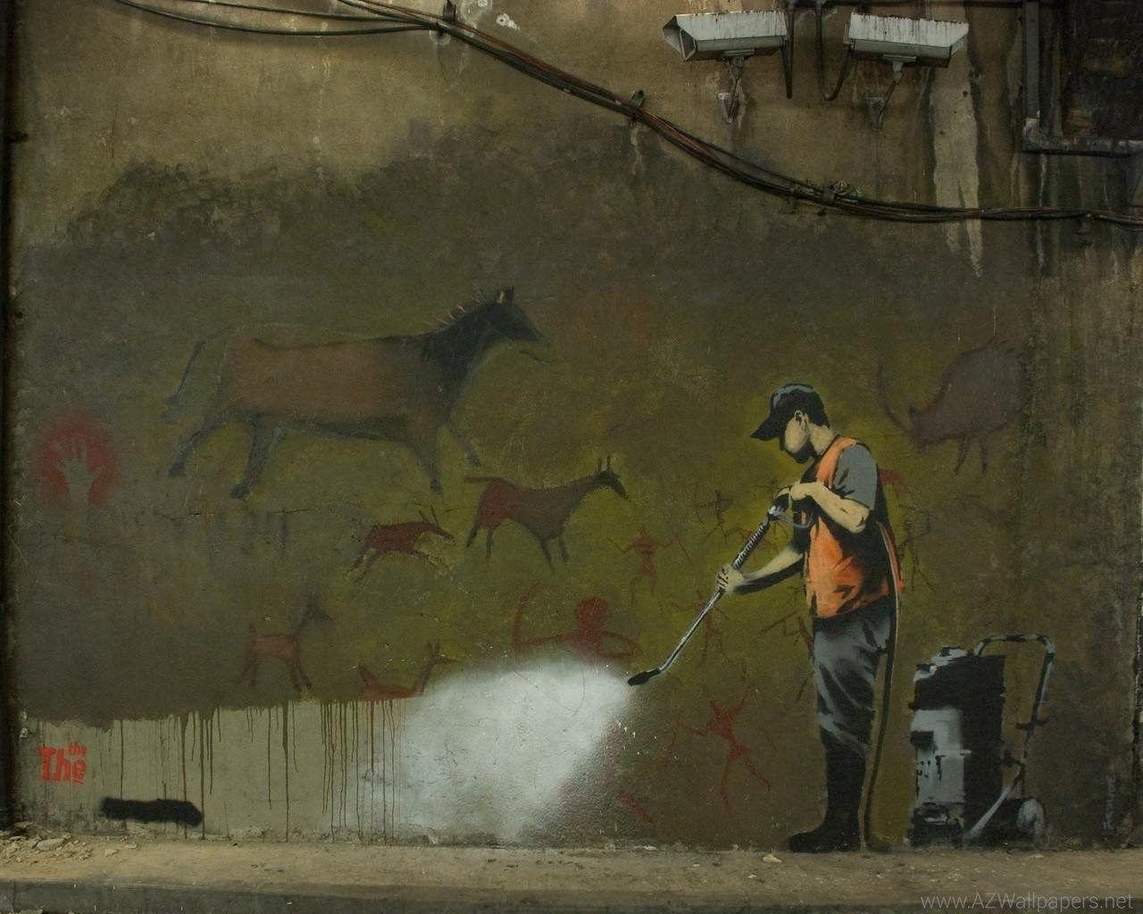 Banksy Wallpaper Graffiti Wallpaper Desktop Background