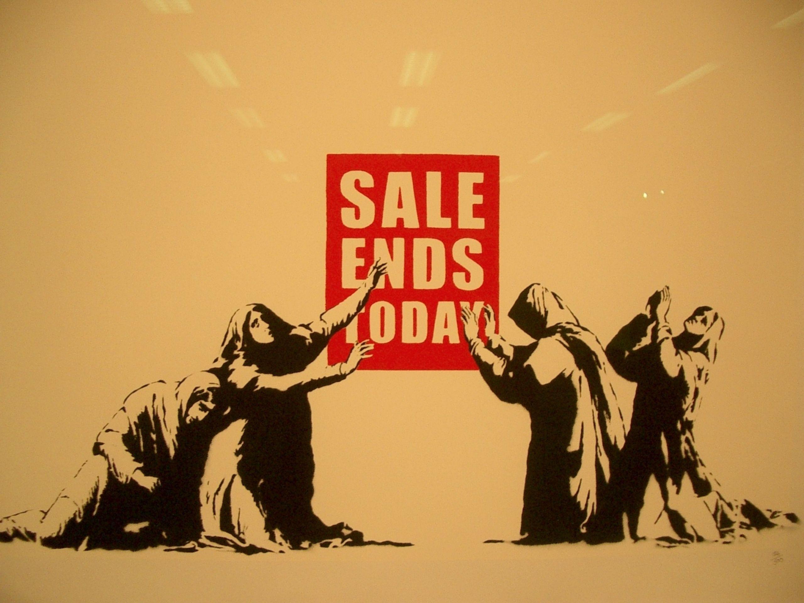 Graffiti, sale ends today, Banksy wallpaper and image