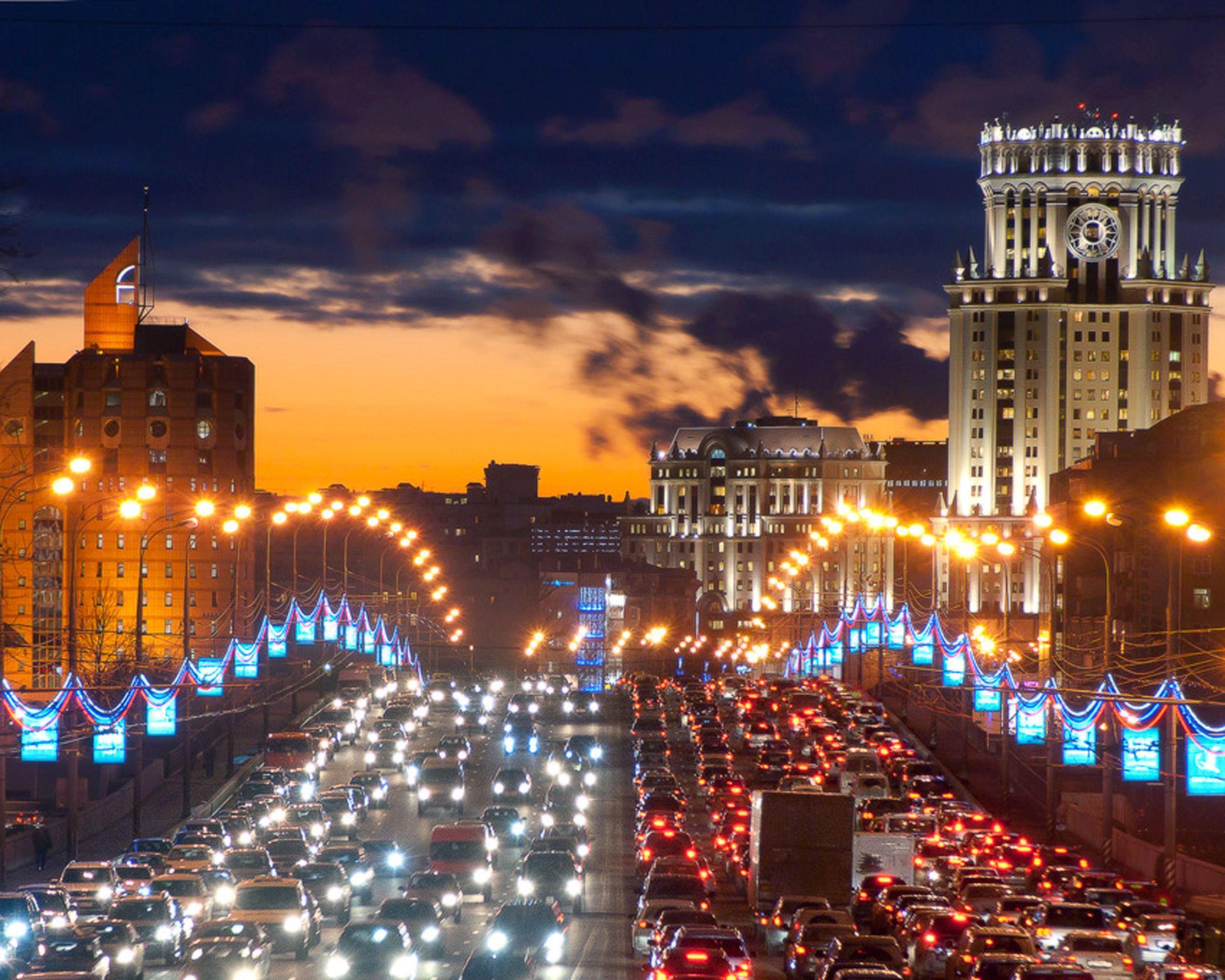 Traffic jam in moscow wallpaper and image, picture