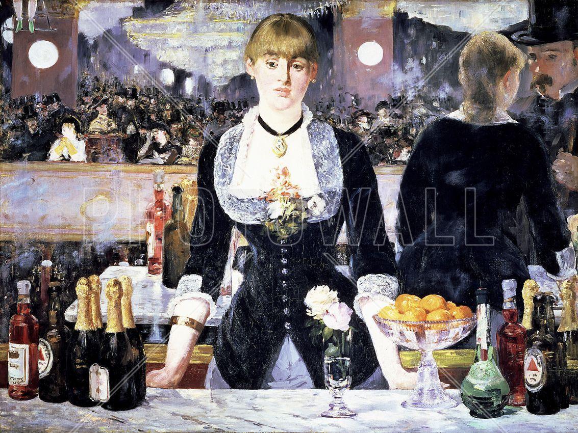 Bar At Folies Bergere, Edouard Manet Mural & Photo