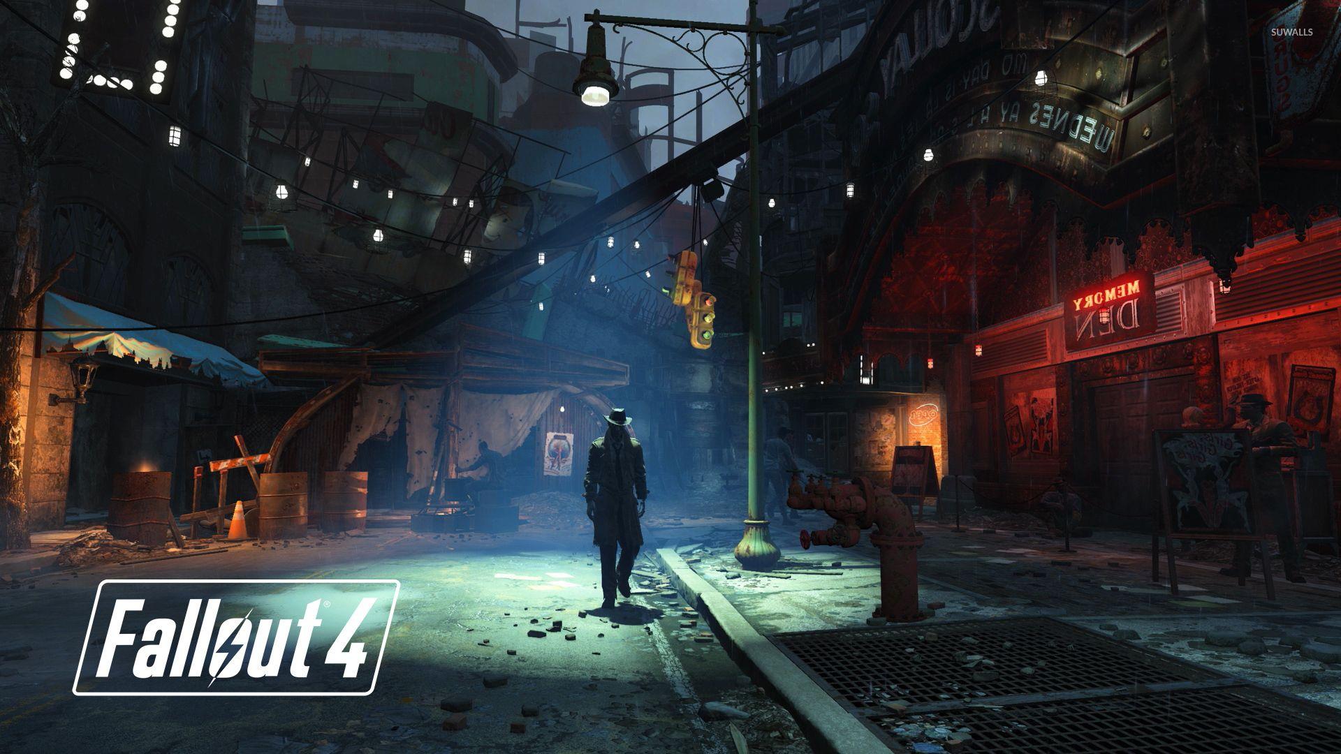 Dark street in Fallout 4 wallpaper wallpaper