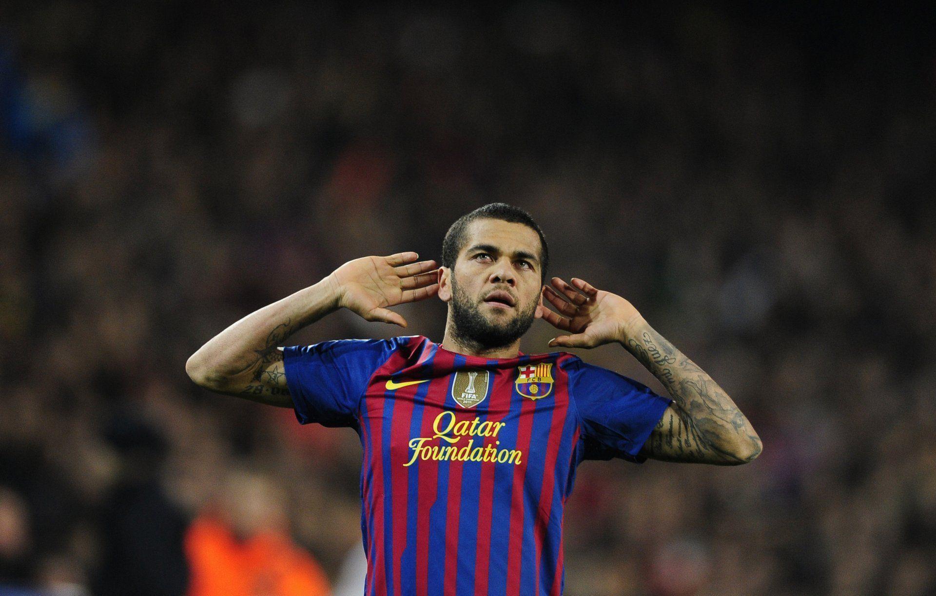 barcelona dani alves football happiness HD wallpaper