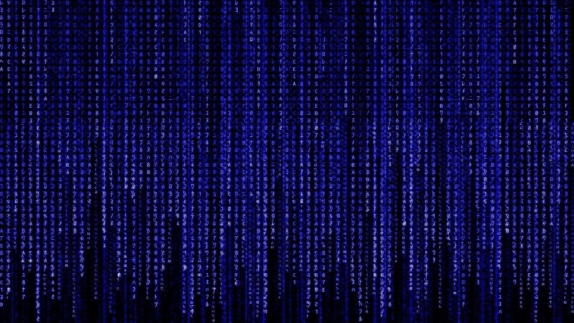 Matrix Wallpaper Blue Abstract Glitch Wallpaper