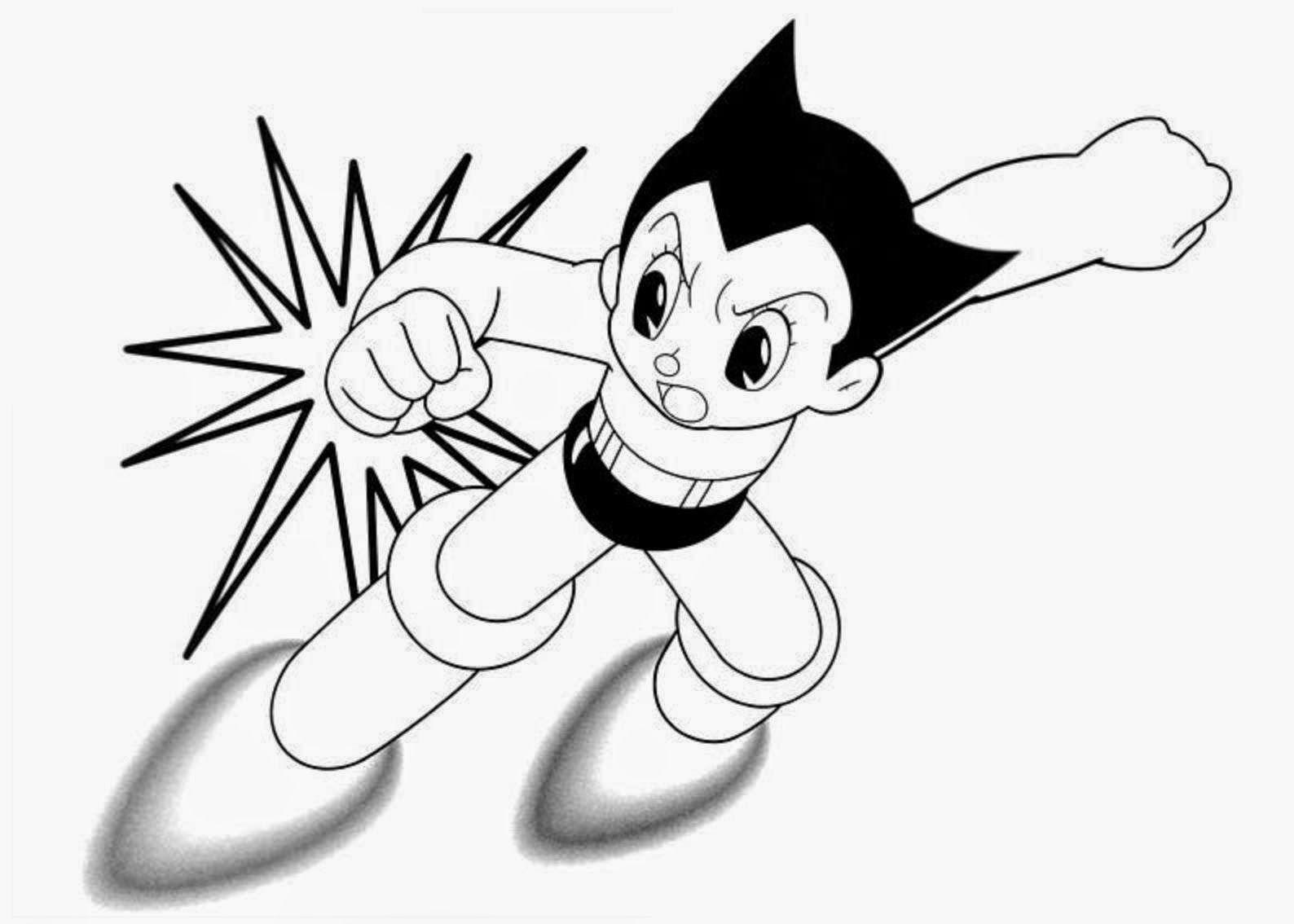 Colour Drawing Free Wallpaper: Astro Boy Coloring Drawing Free