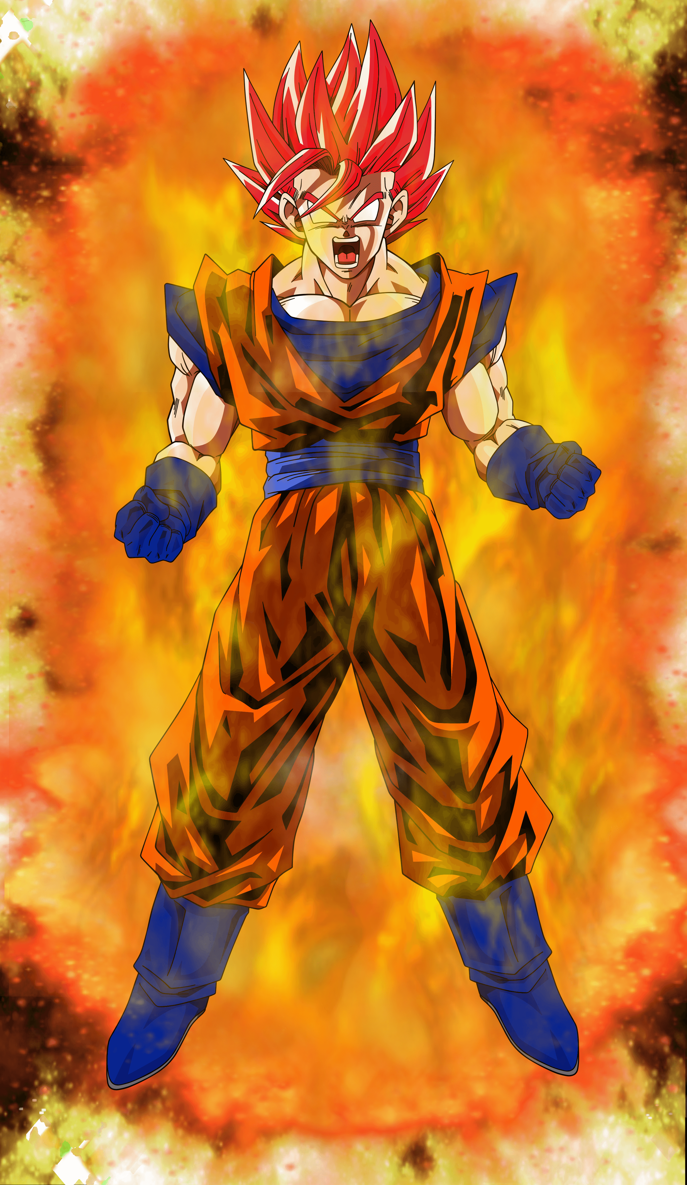 Goku Super Saiyan God Vs Vegeta
