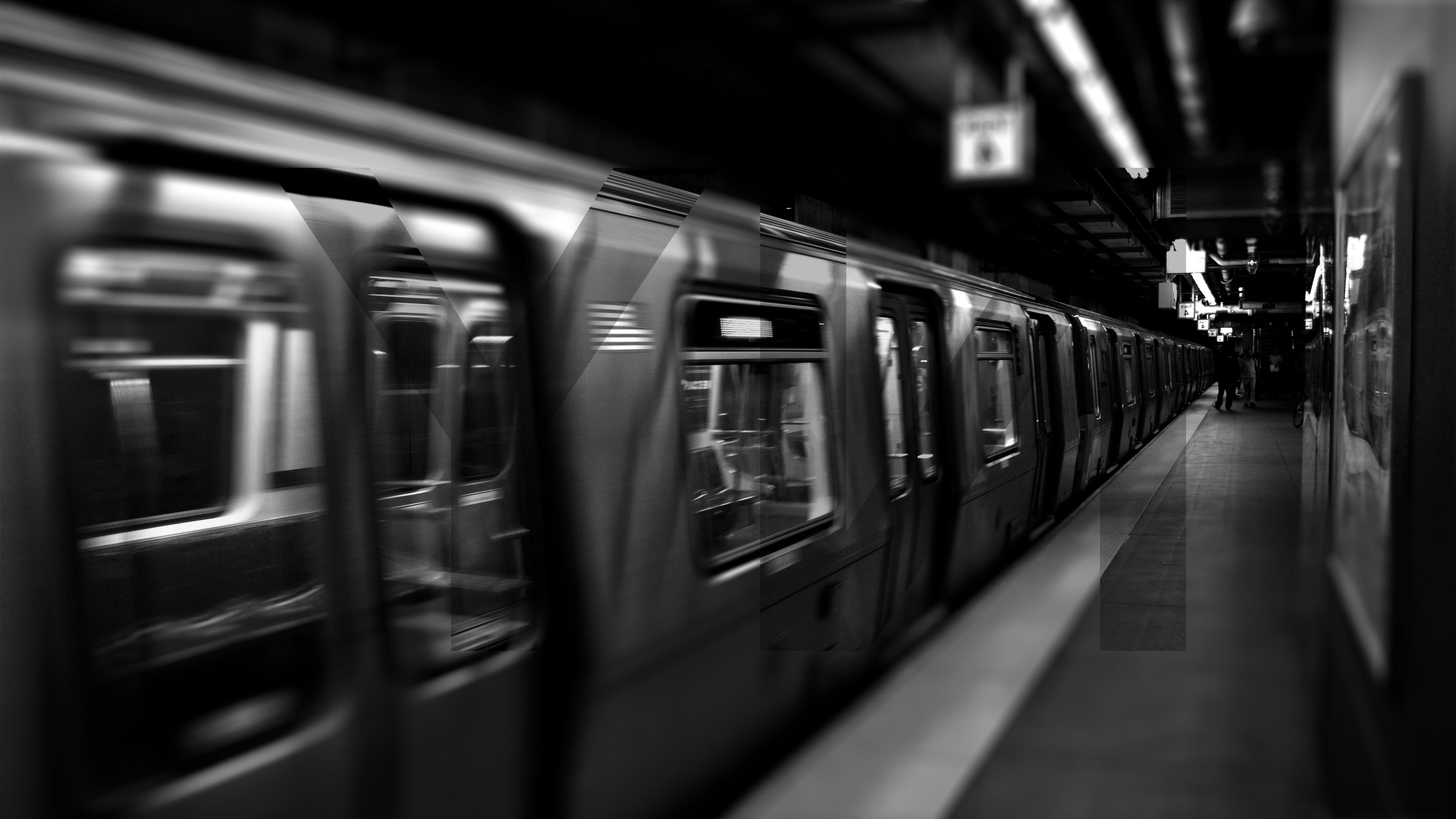 Subway Motion Blur. Photography HD 4k Wallpaper