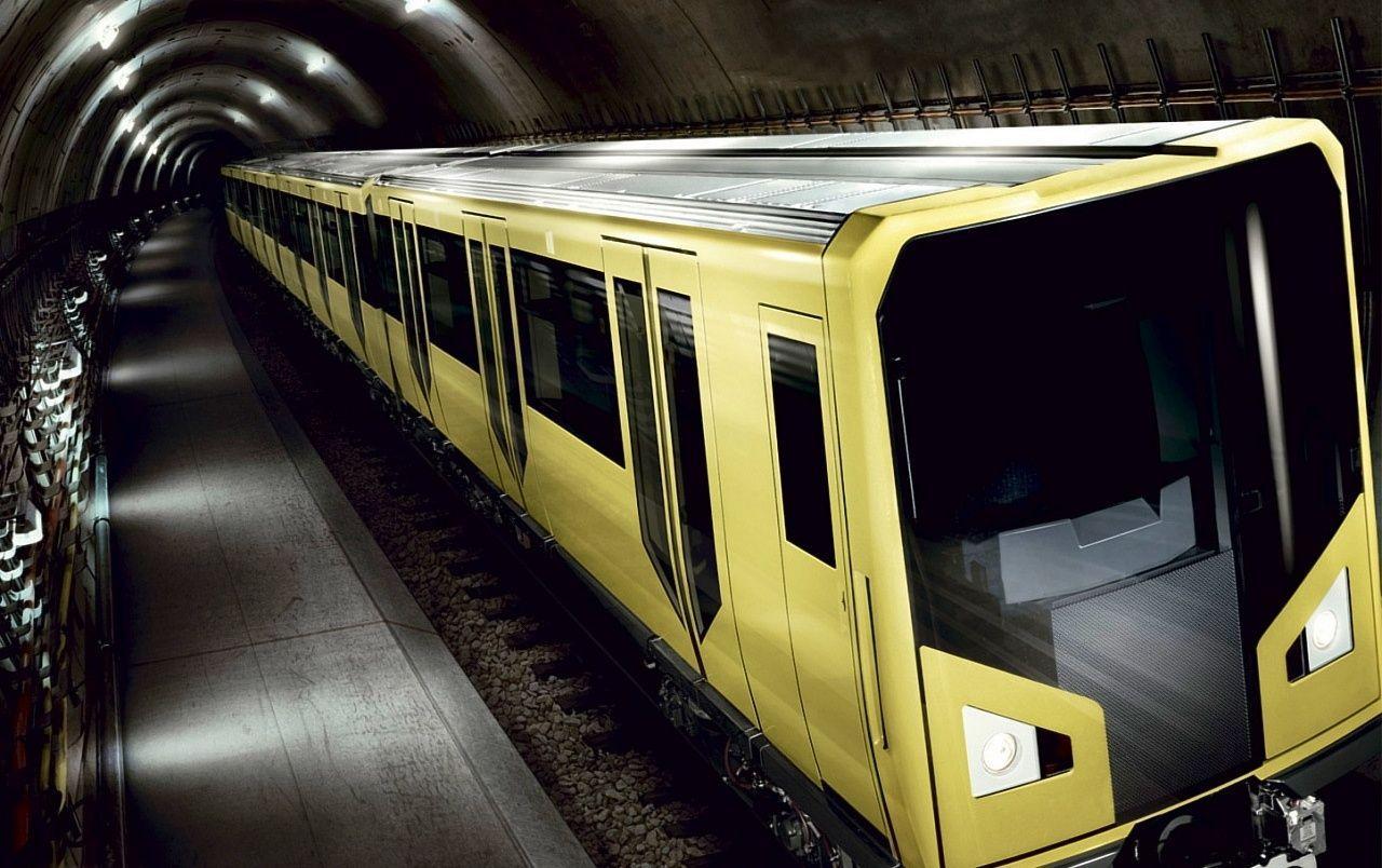 Yellow subway wallpaper. Yellow subway