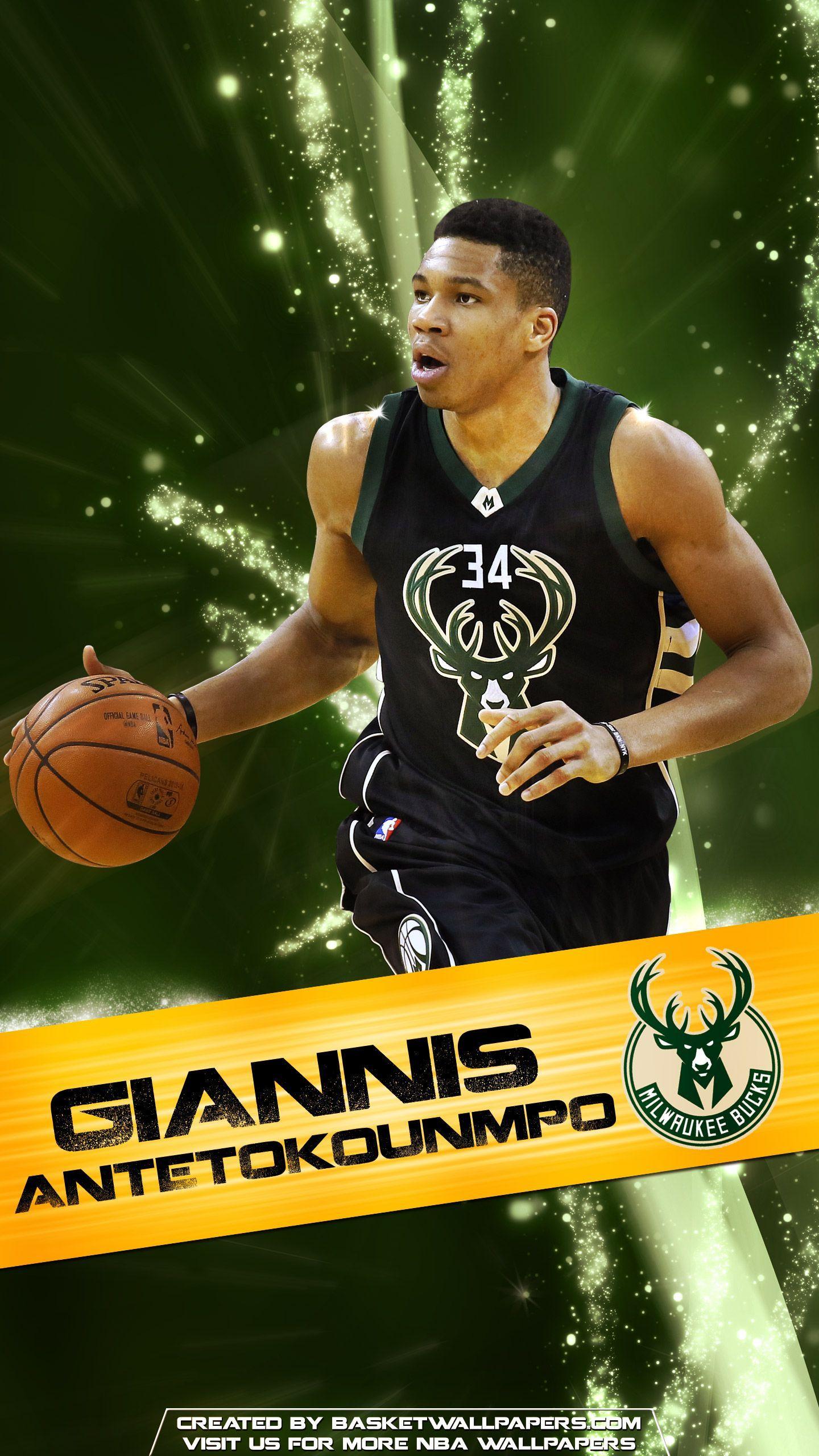 Giannis Antetokounmpo Milwaukee Bucks 2016 Mobile Wallpaper