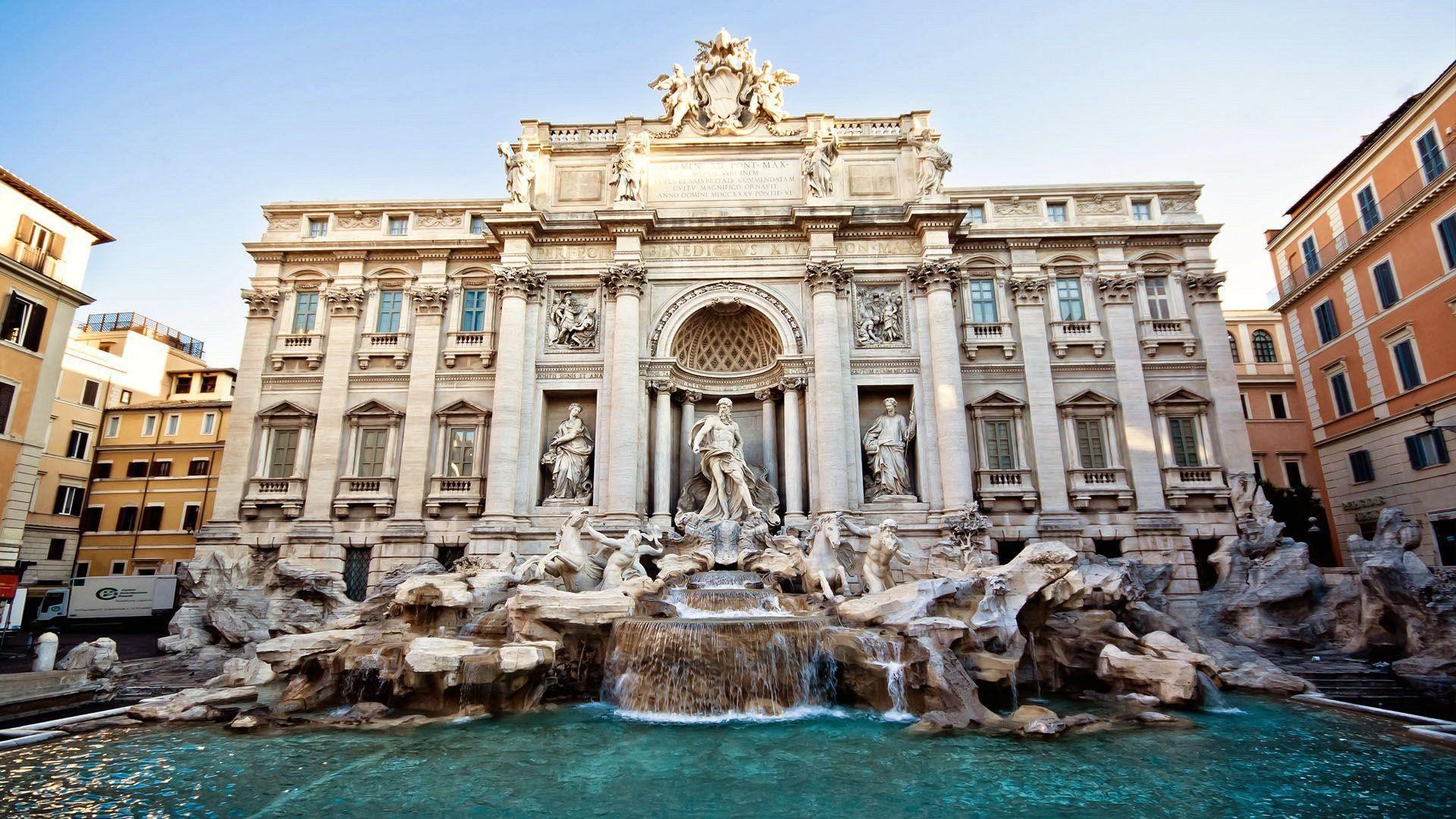 Wallpaper Trevi Fountain Rome Italy x 1080