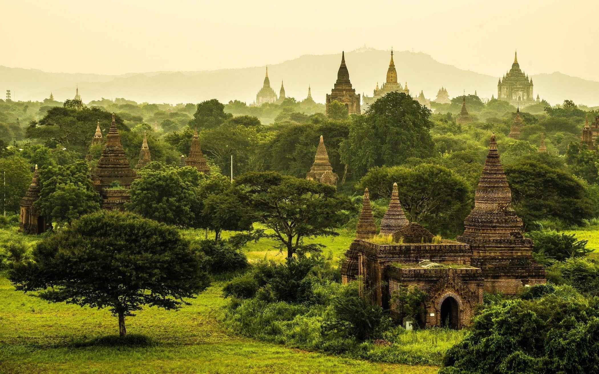 nature, Landscape, Myanmar, Temple, Monastery, Buddhism, Tropical