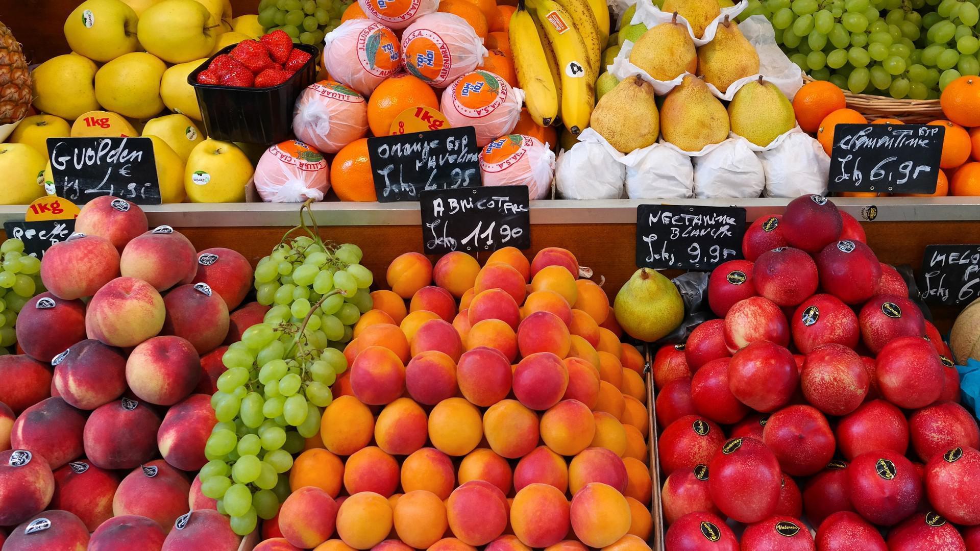Fruit Encyclopedia, supermarkets, fruit, street markets, HD