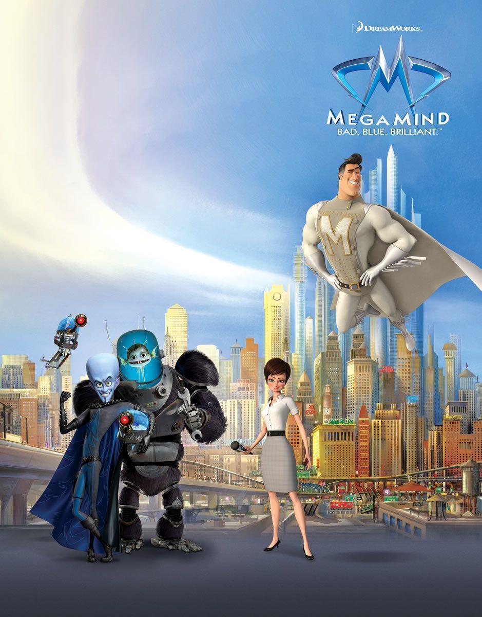 Megamind, Metro Man, Roxanne, Minion and Tighten Desktop Wallpaper