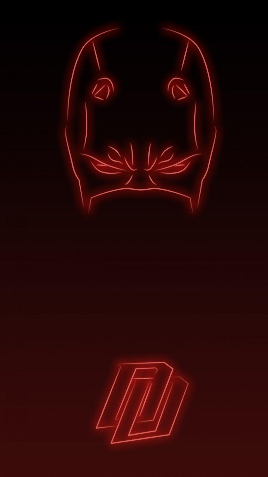 Daredevil. Tap to see more Superheroes Glow With Neon Light Apple