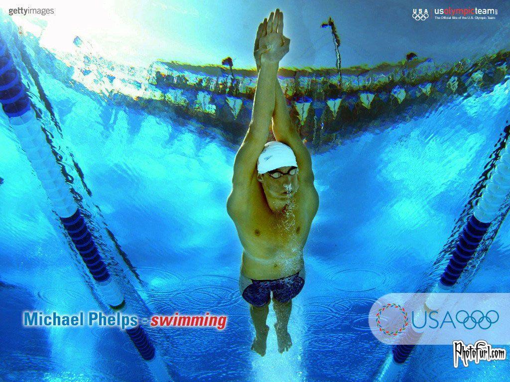 Summer Olympic Michael Phelps Swimming Wallpaper