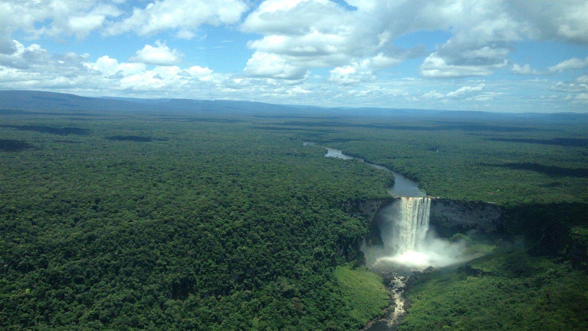 Famous Waterfall Kaieteur Falls in Guyana South America HD Photo