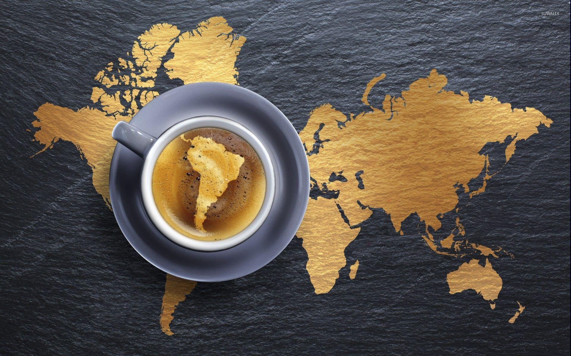 South America in coffee wallpapers