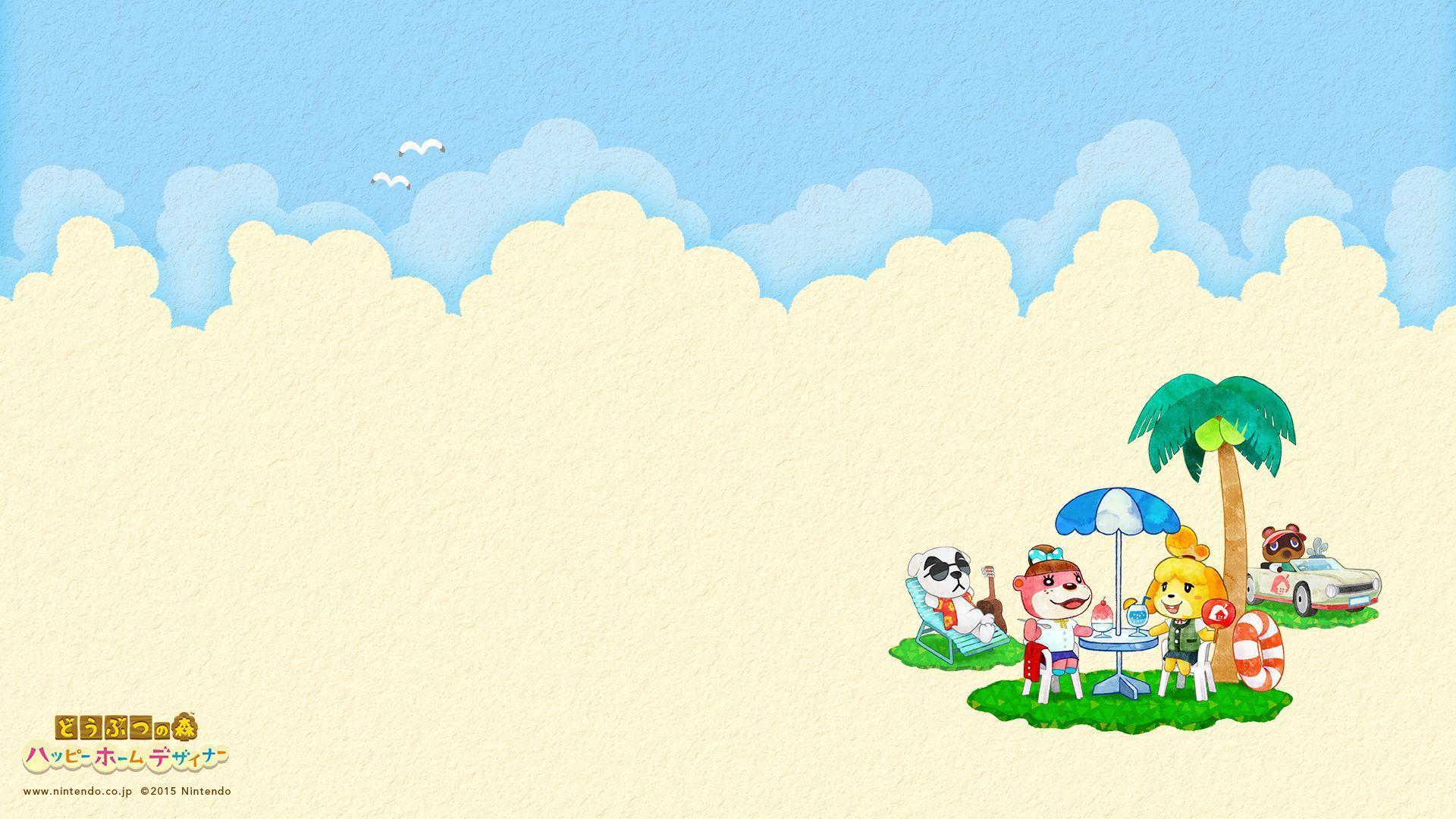 Cute summer Animal Crossing: Happy Home Designer wallpaper