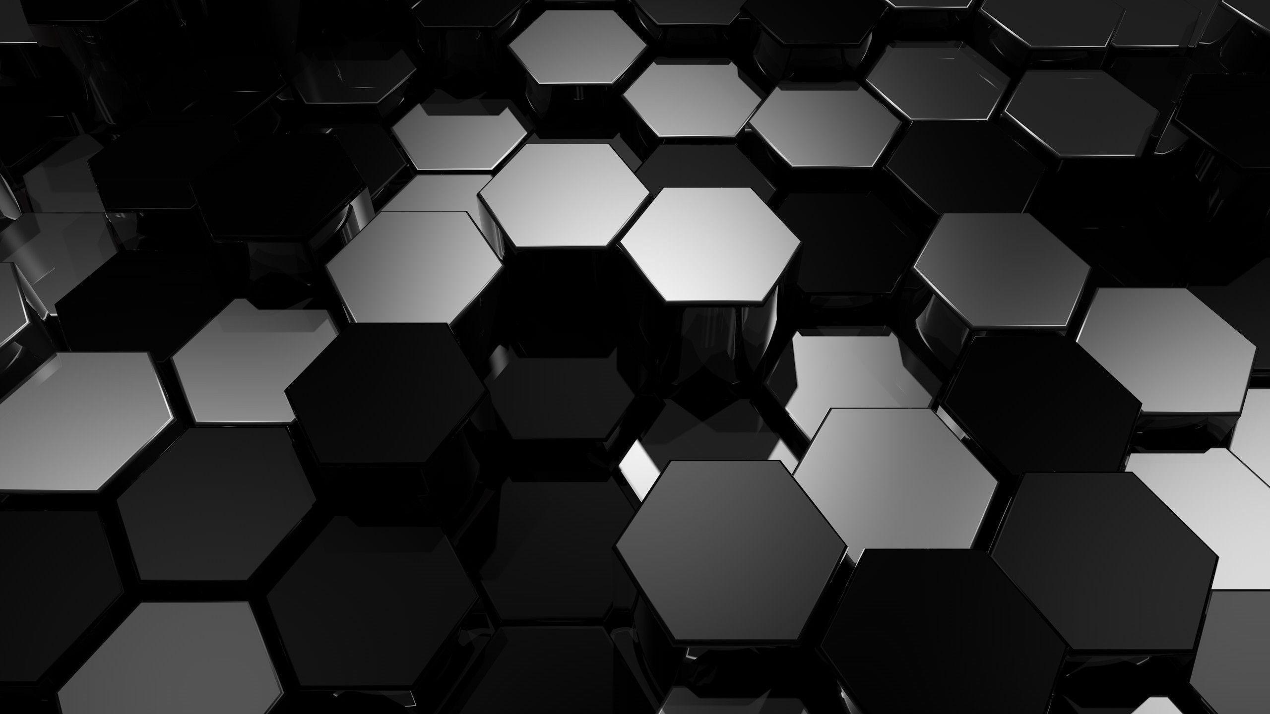 White Hexagon Prisms Wallpaper