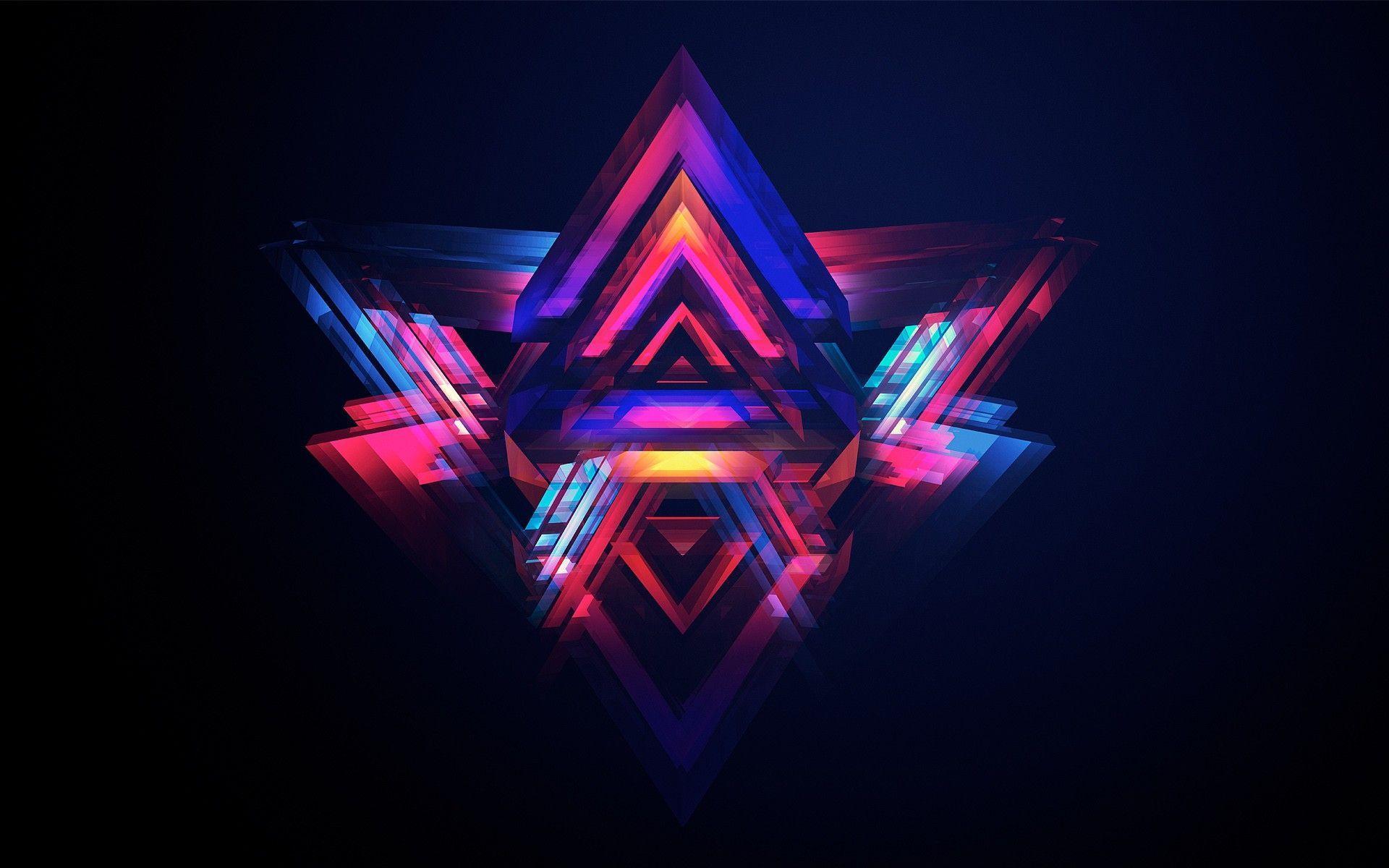 Abstract Pyramids Wallpaper