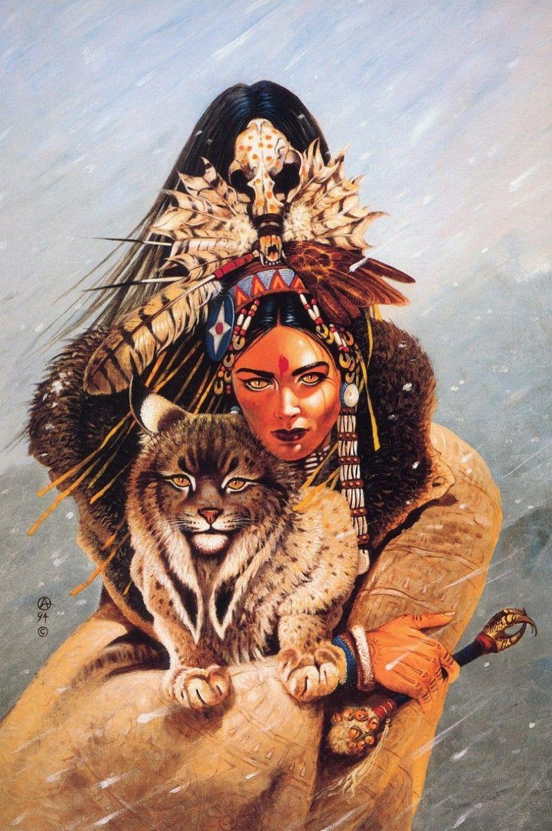 Chris achilleos lynx woman Wallpaper