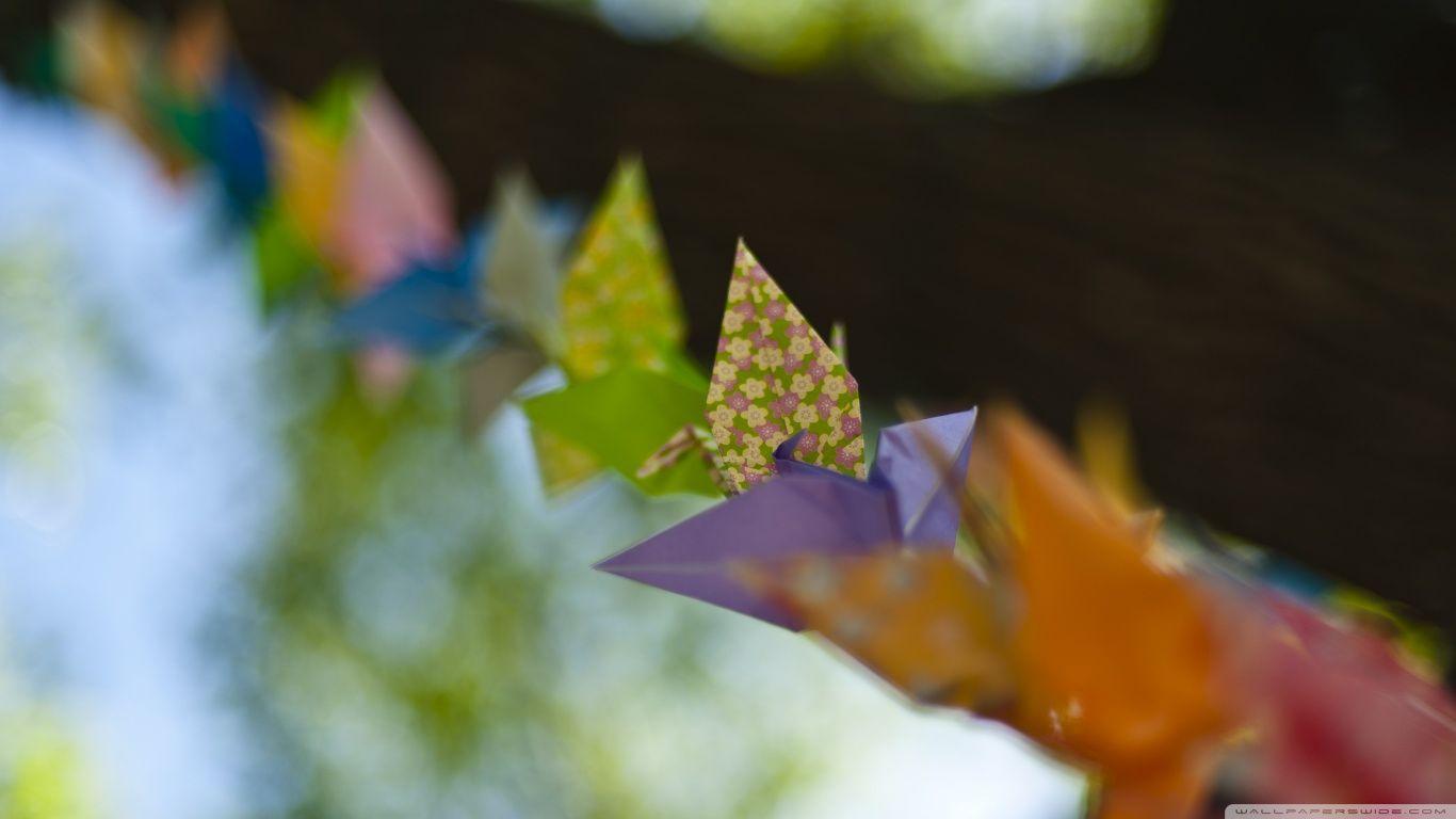 Colorful Origami HD desktop wallpaper, Widescreen, High