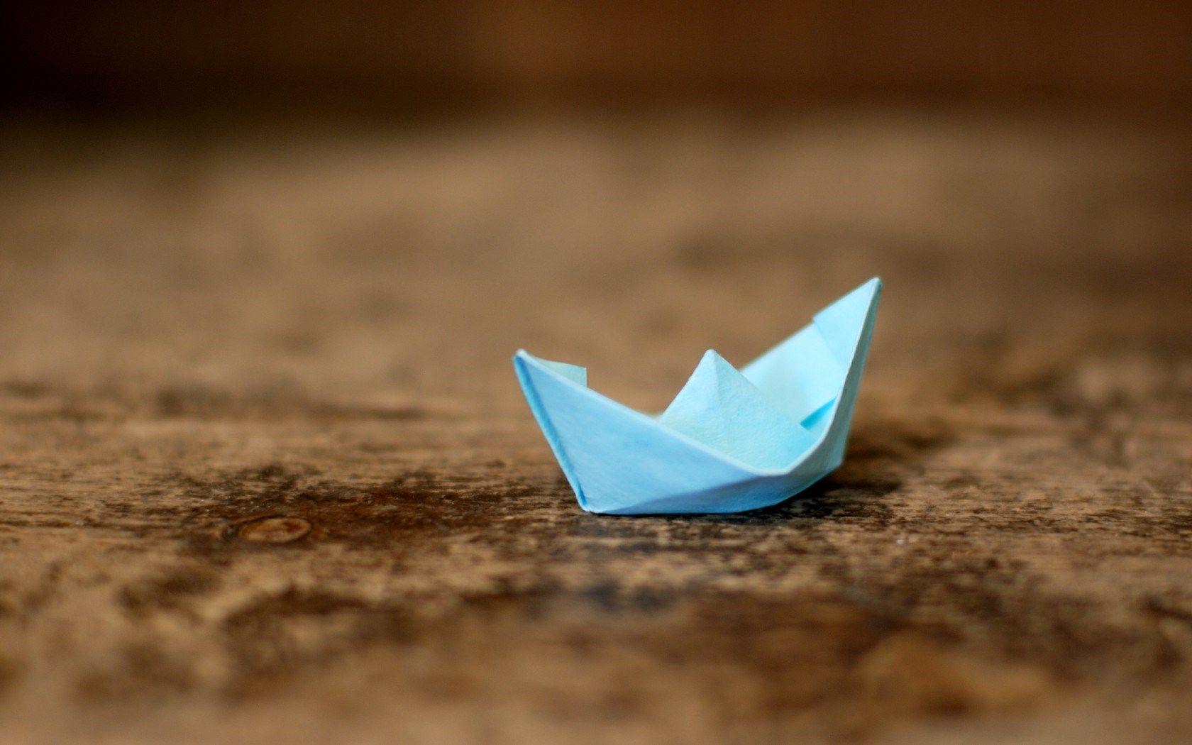 Boat Paper Origami Blue HD Wallpaper. Japanese