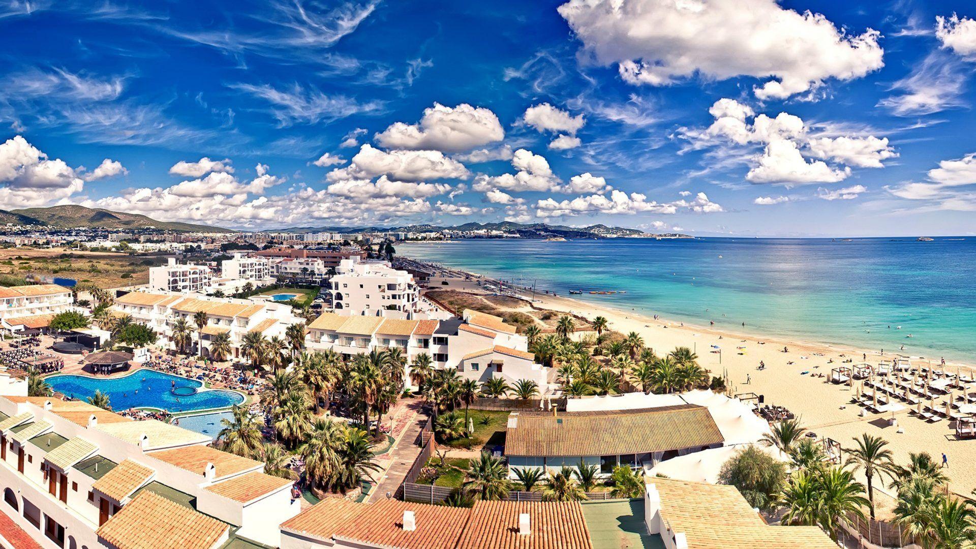Ibiza, Spain Sandy Beach HD Desktop Wallpaper, Wallpaper13.com