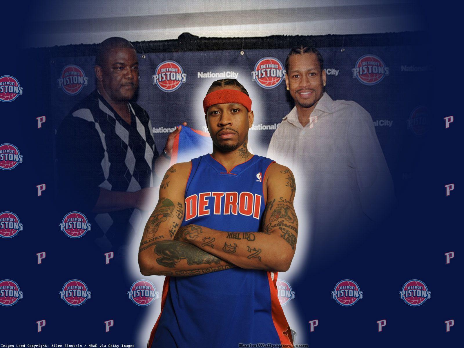 Allen Iverson Detroit Pistons Wallpaper. Basketball Wallpaper at