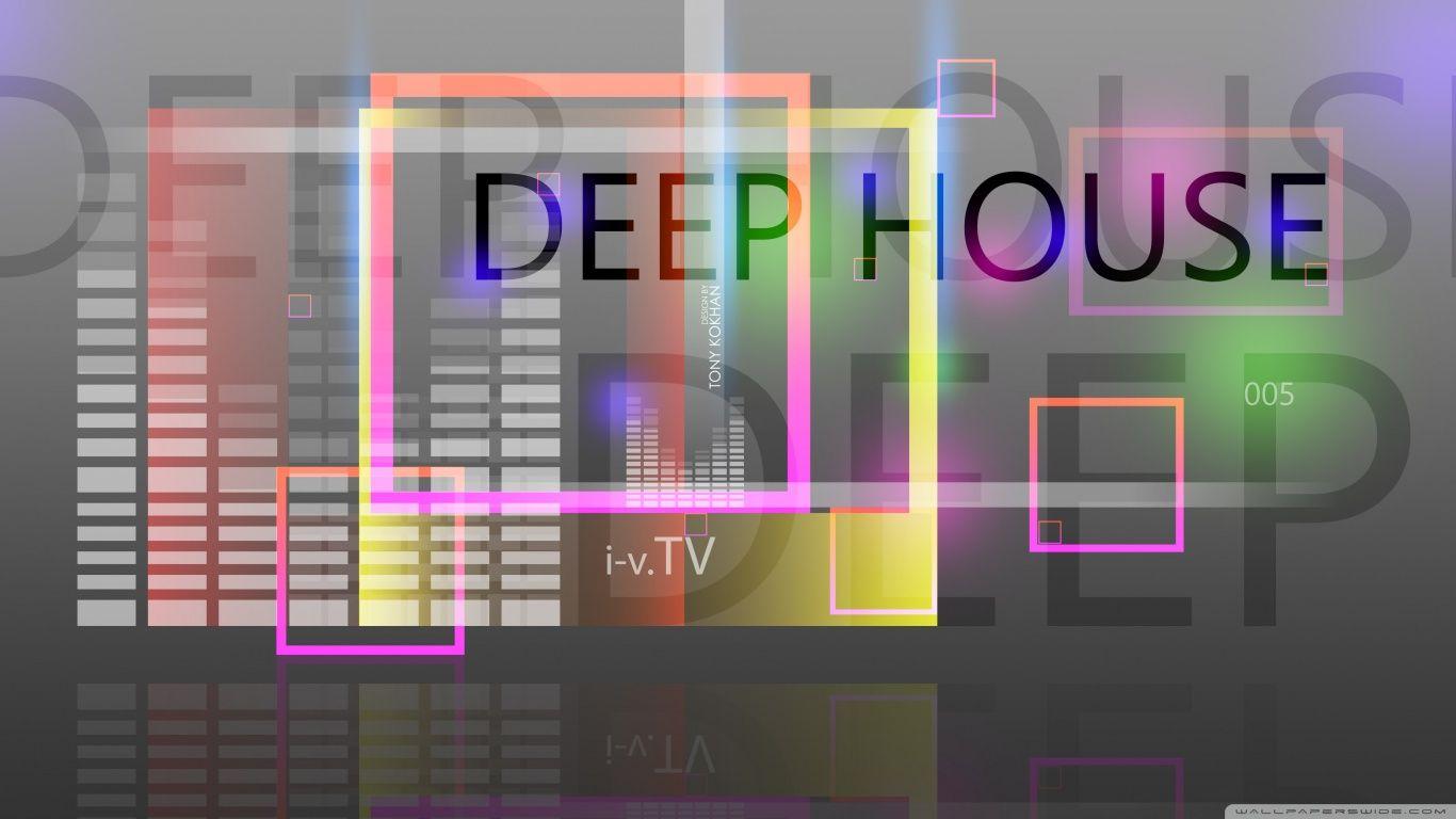 Deep House Music Square Abstract Words 2015 design