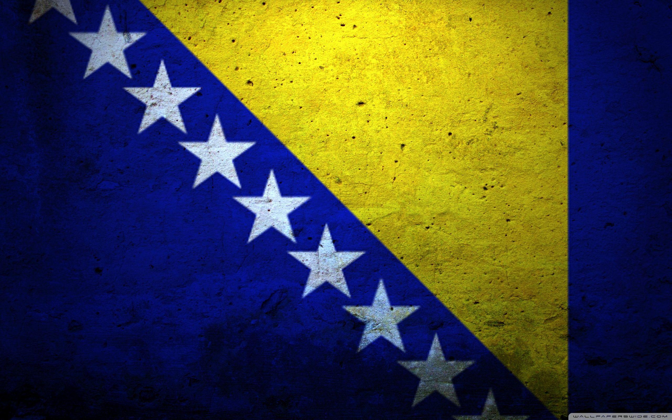 Grunge Flag Of Bosnia And Herzegovina HD desktop wallpaper
