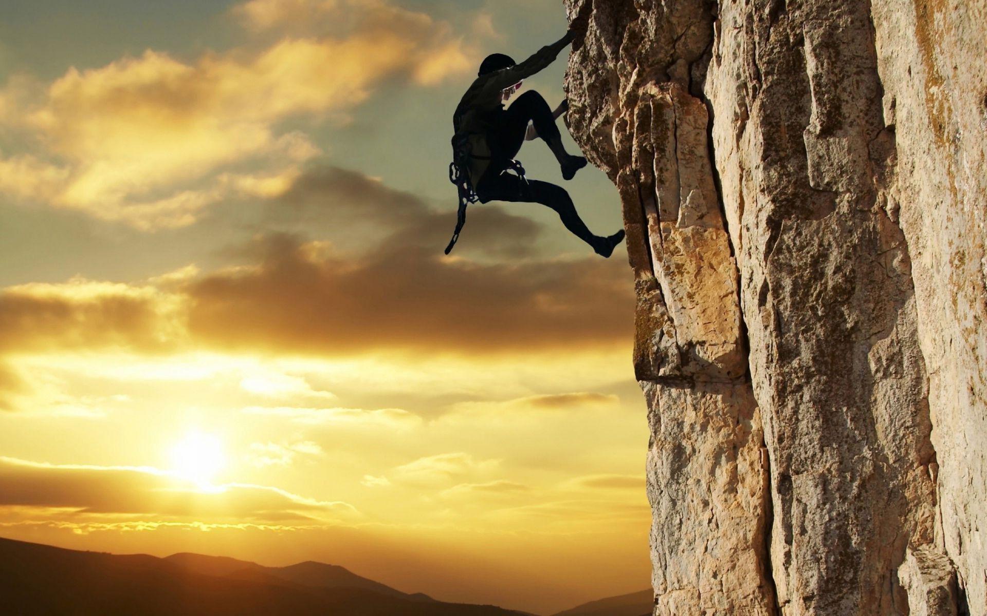 Men sunset climb climber rock climbing sky outdoors dawn adventure