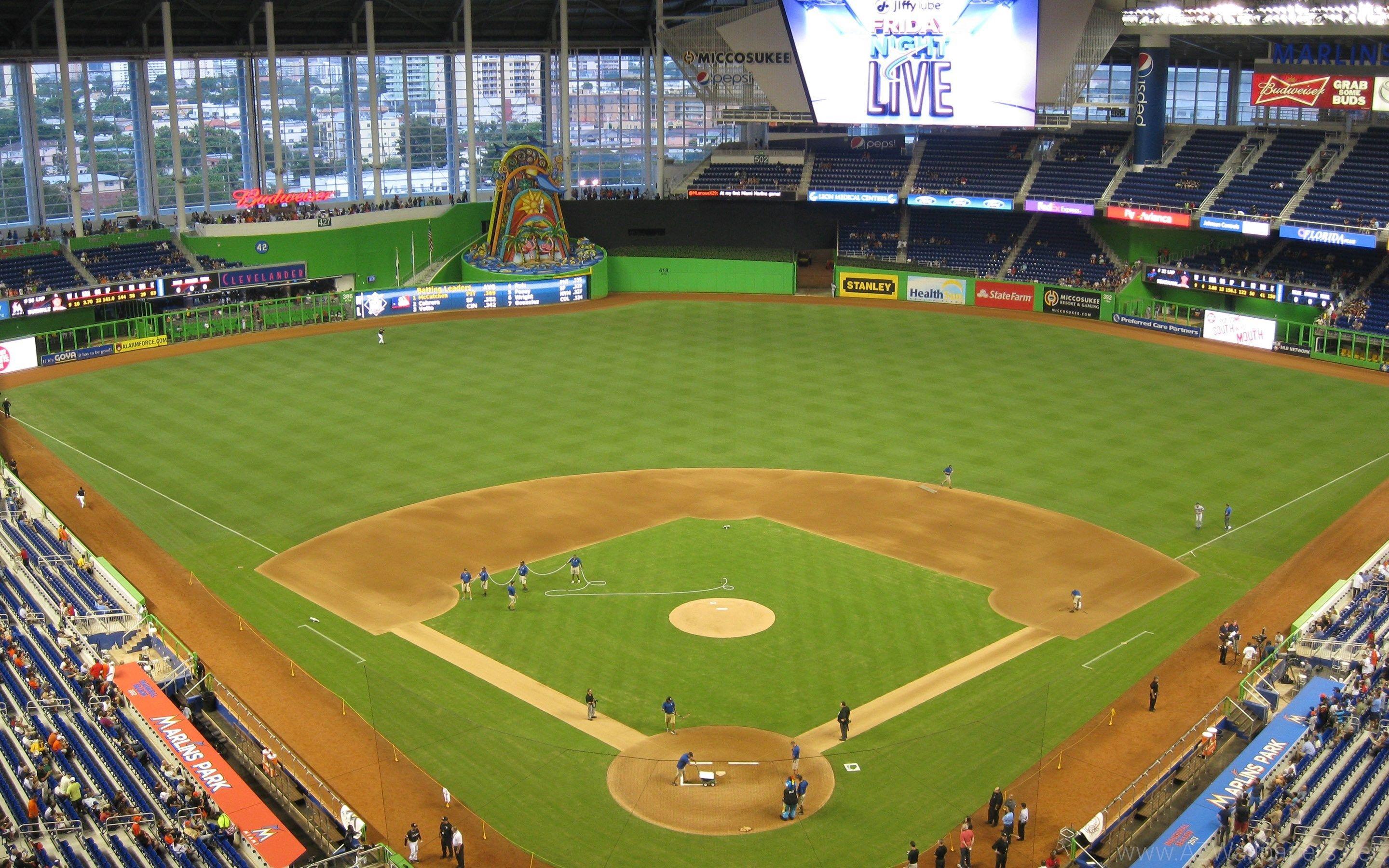Marlins Park Miami Baseball Stadium Stock Photo - Download Image