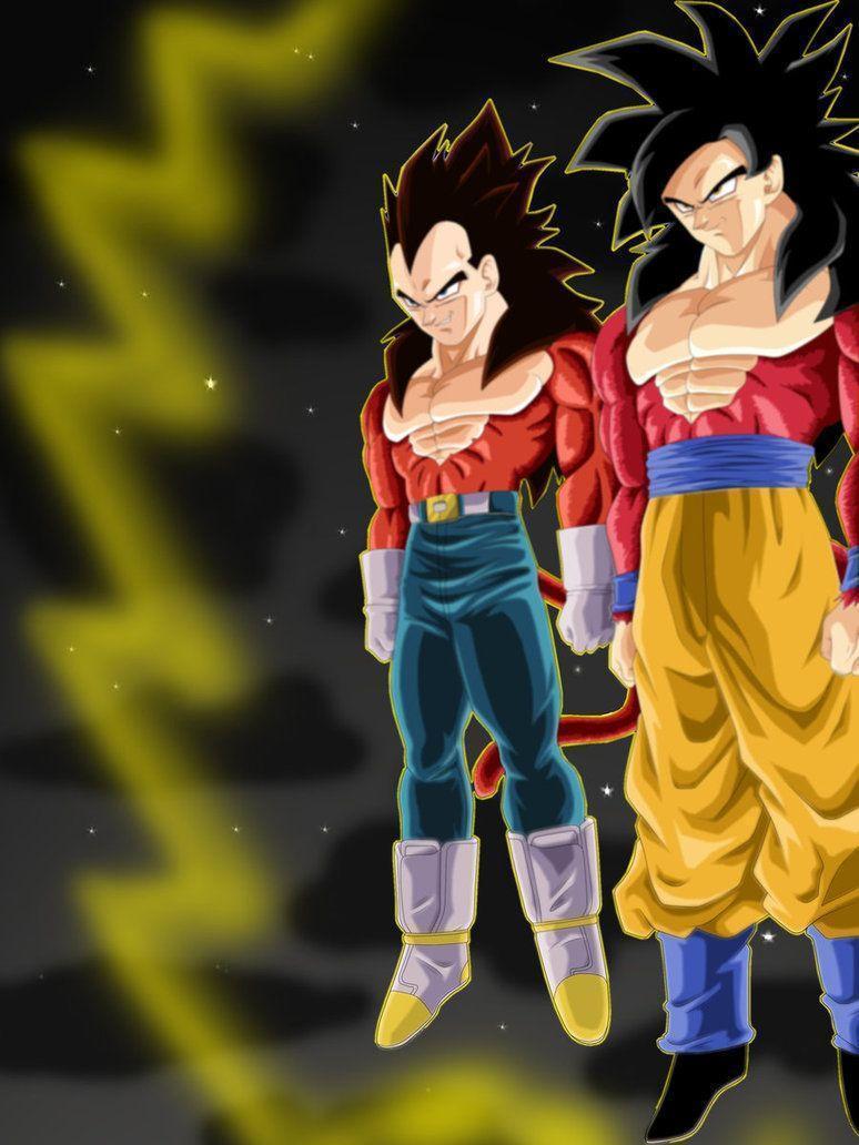 Goku + Vegeta ssj4 background