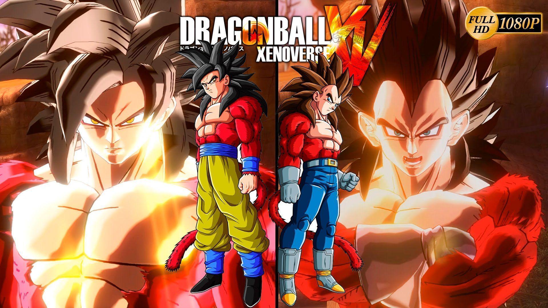 Dragon Ball Xenoverse Saiyan 4 Vegeta ssj4 vs Super Saiyan
