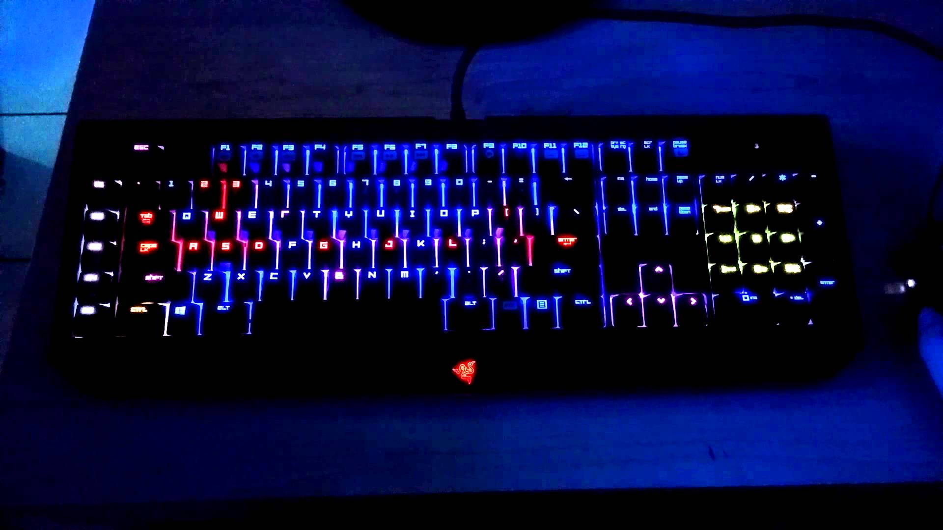 razer blackwidow ultimate chroma lighting demo lights off youtube - fortnite blackwidow chroma