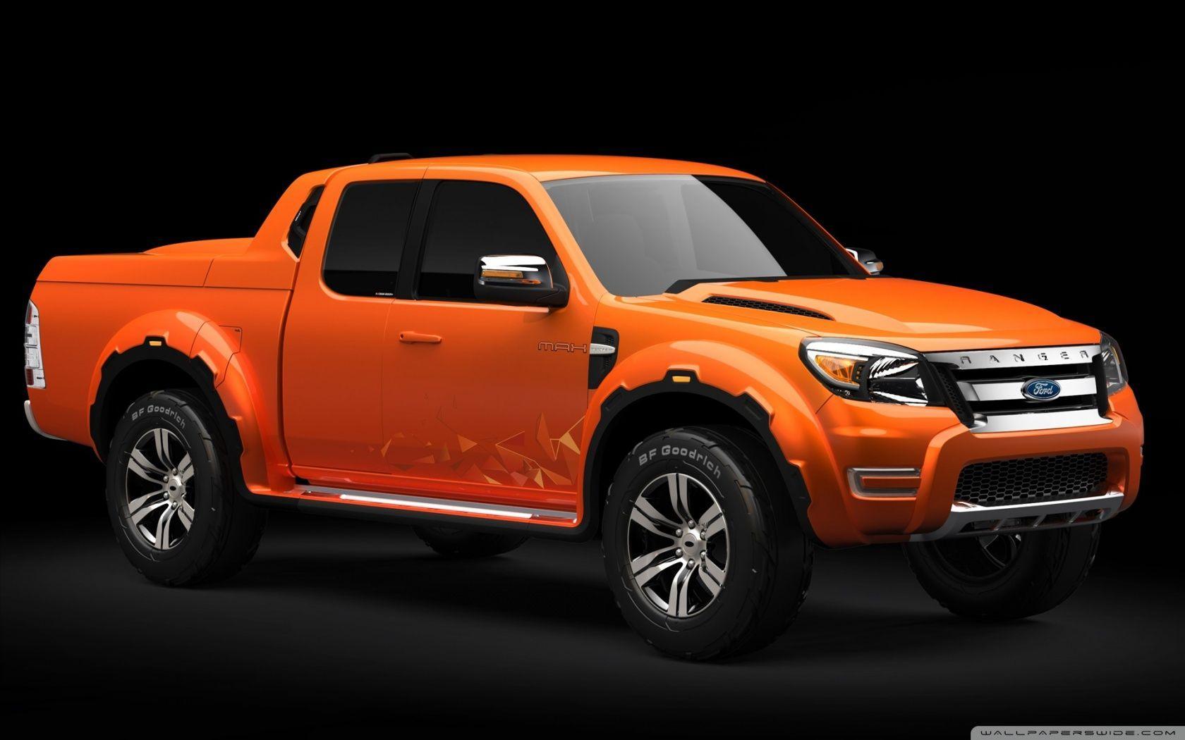 Orange Ford Ranger HD desktop wallpaper, Widescreen