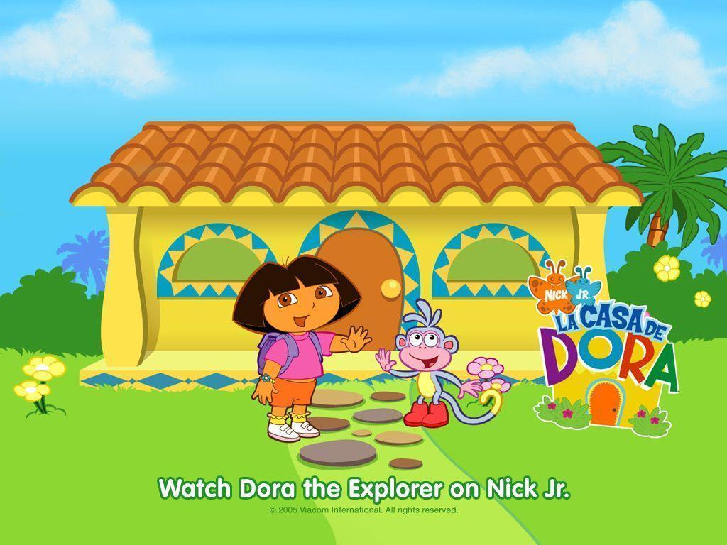 Dora and boots around a house _ Dora123.COM_Games, Coloring Pages