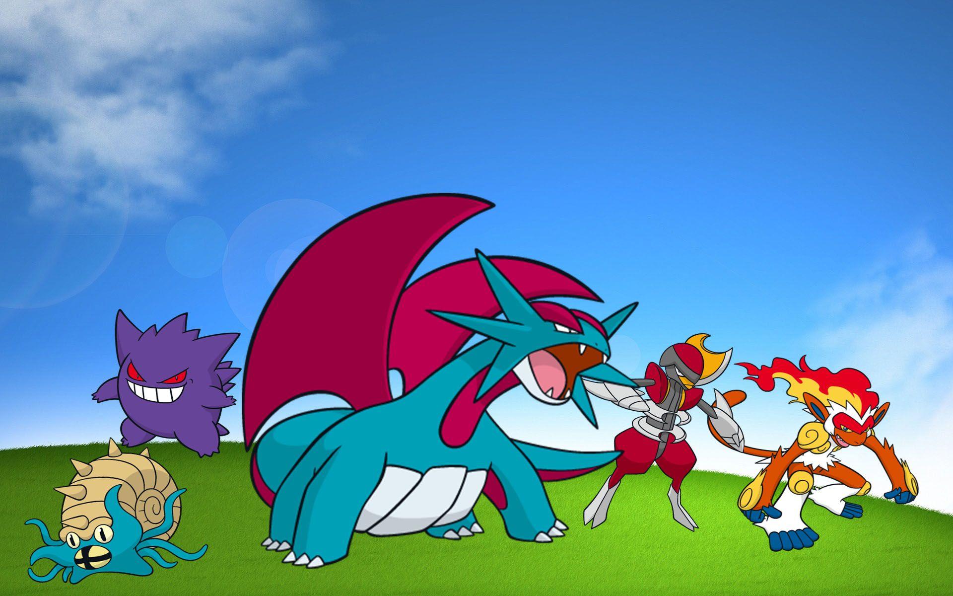 Wallpaper Salamence Pokemon Kingdra Minun Plusle Flygon 516x710