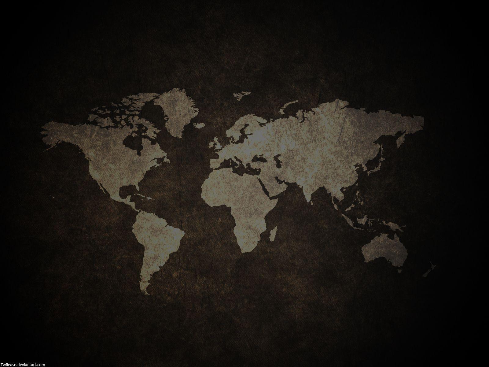 World Map Black Wallpapers Hd Wallpaper Cave