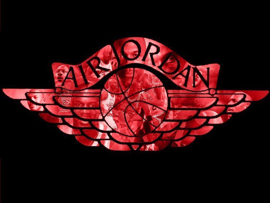 black and red jordan logo