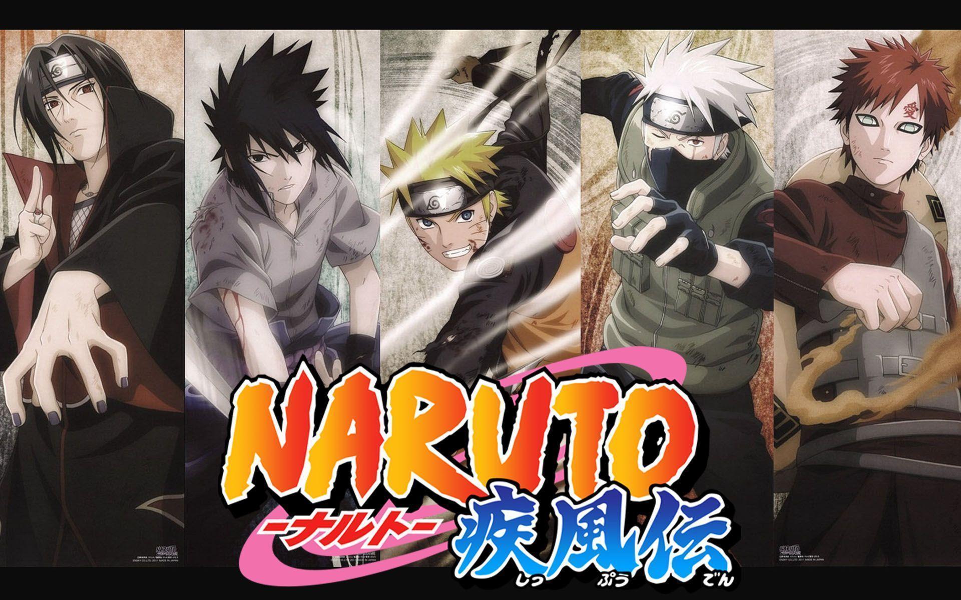 Itachi, Sasuke, Naruto, Kakashi and Gaara Computer Wallpaper