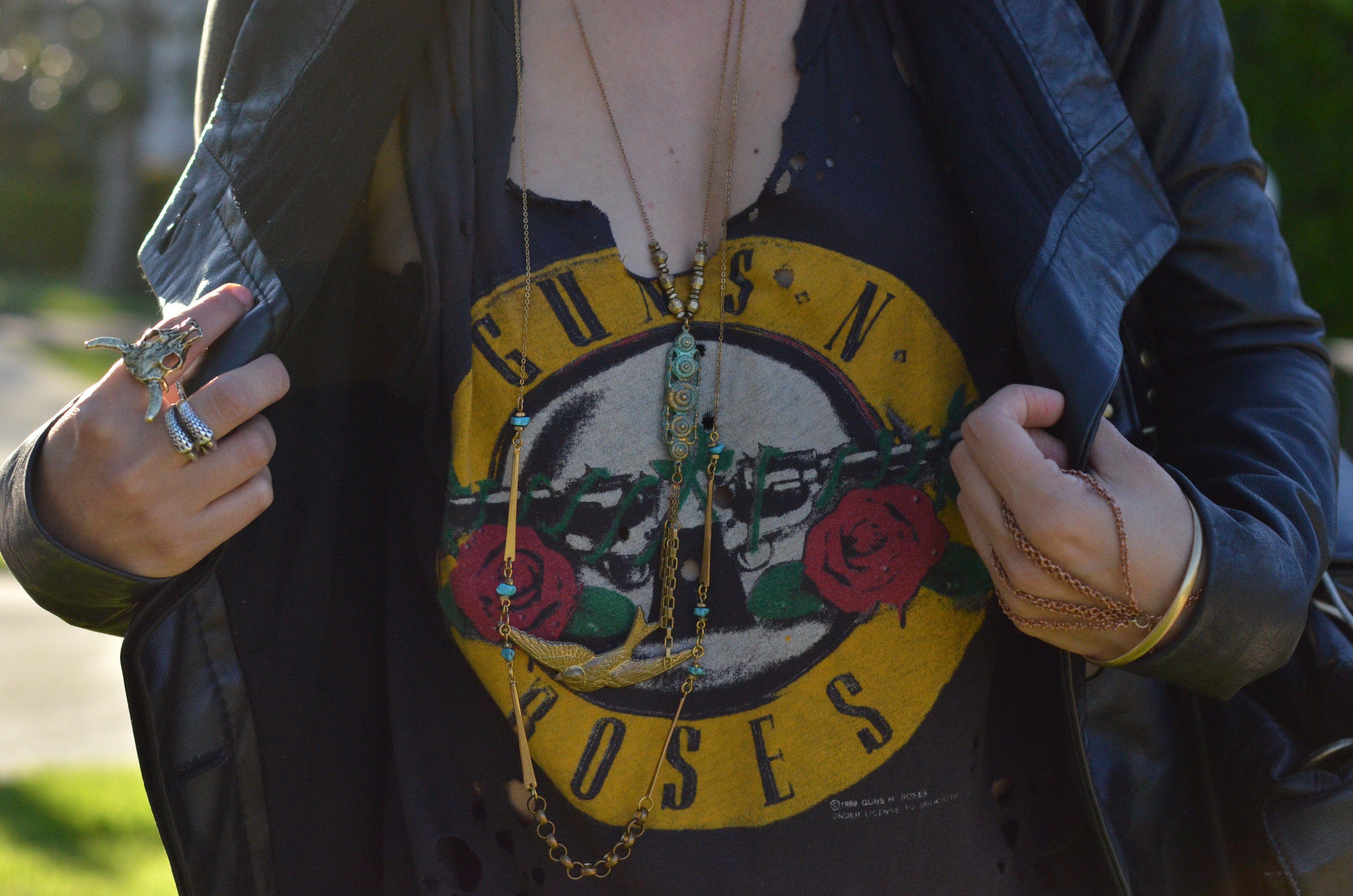 GUNS N ROSES heavy metal hair hard rock poster girl babe