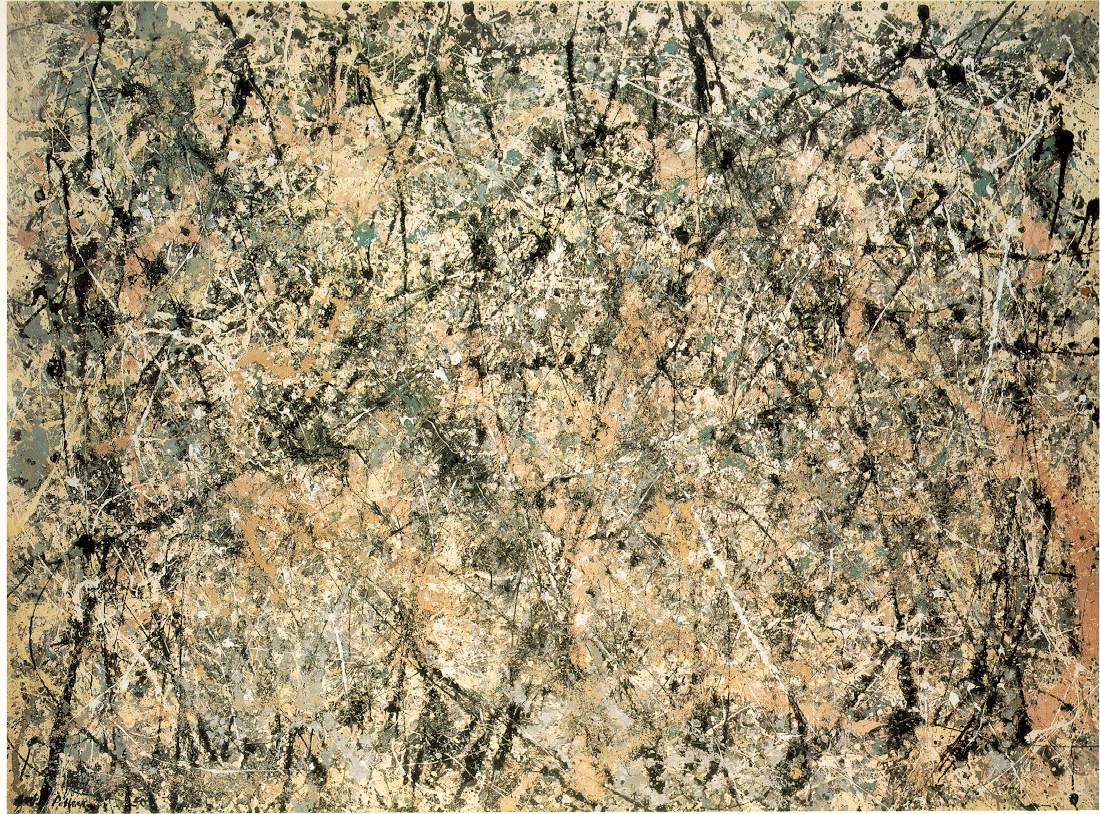 Lavender Mist: Number 1, 1950; by Jackson Pollock; Oil, enamel
