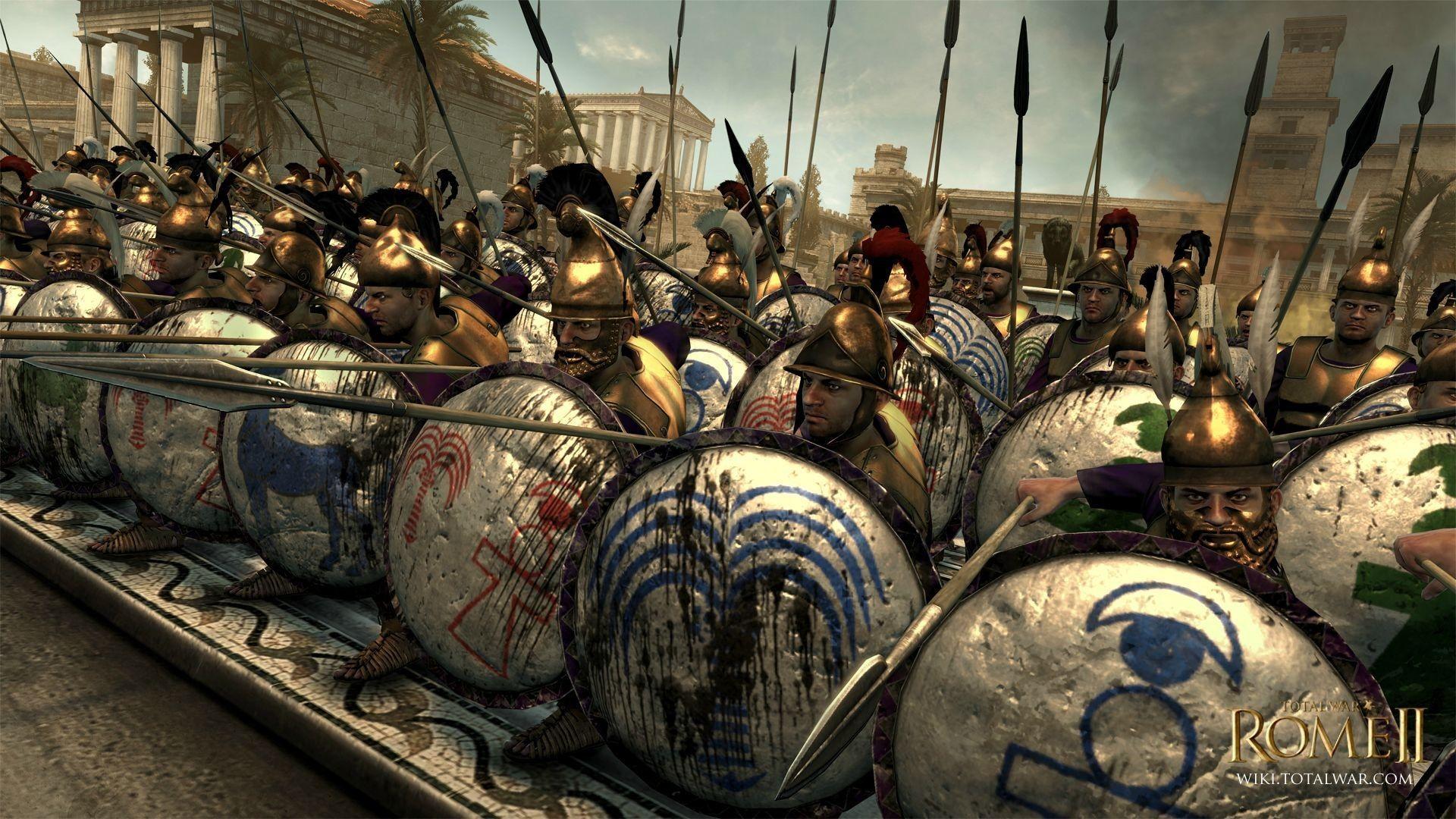 soldiers, spears, Roman Empire, game, shields :: Wallpapers